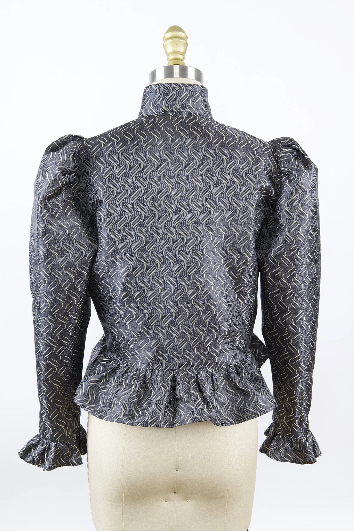 One-Of-A-Kind Grace Blouse in Vintage Gray Silk sold by Batsheva product image thumbnail 3