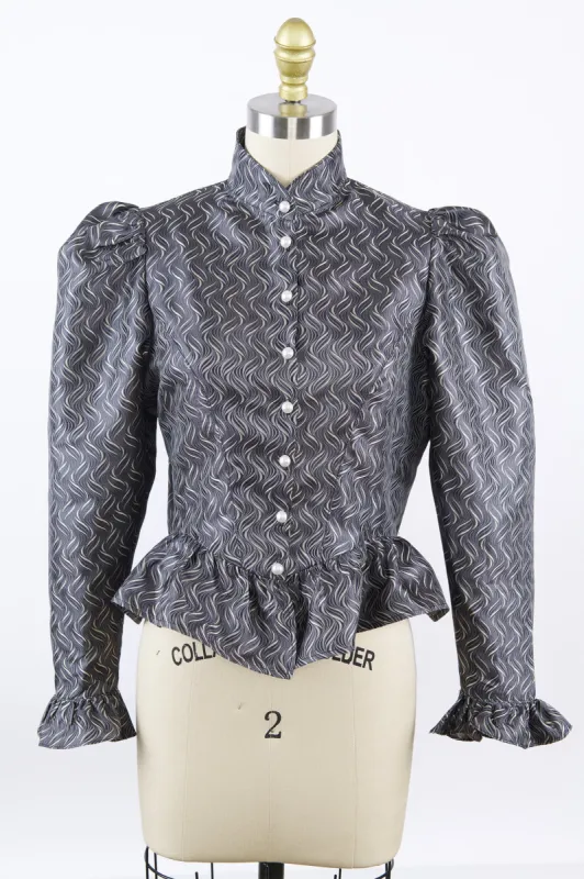 One-Of-A-Kind Grace Blouse in Vintage Gray Silk sold by Batsheva