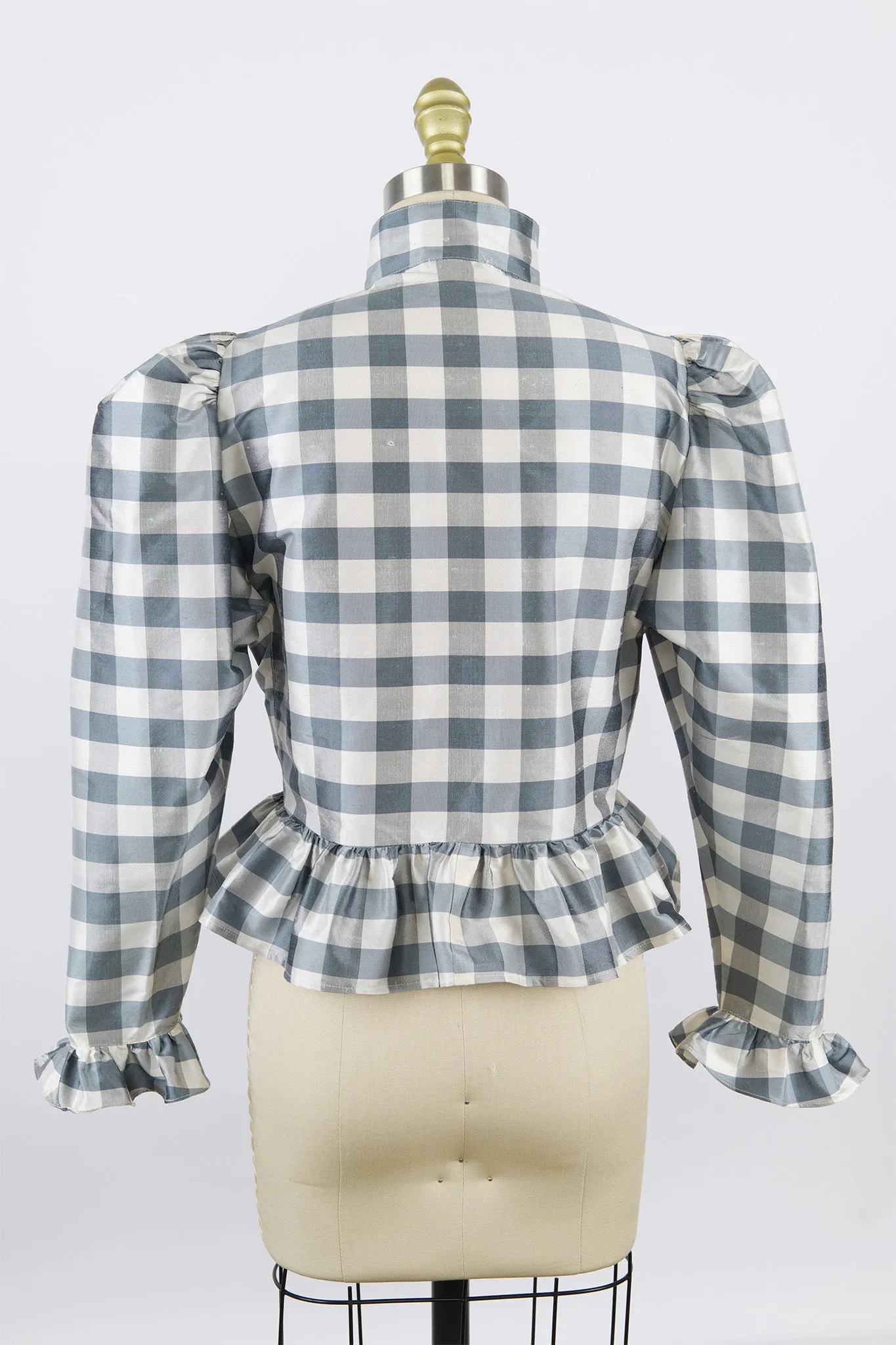 One-Of-A-Kind Grace Blouse in Vintage Gray & White Gingham sold by Batsheva product image thumbnail 3