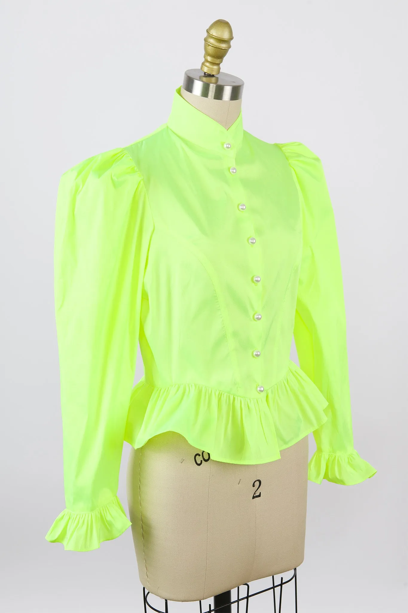 Grace Blouse in Neon Yellow Taffeta sold by Batsheva product image thumbnail 2