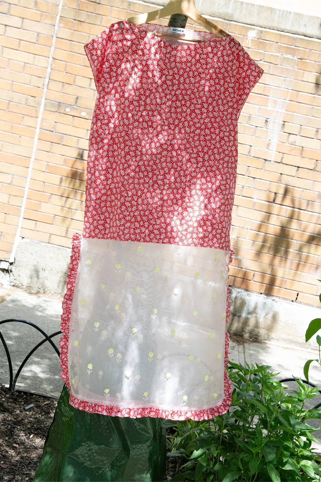 Caftan in Floral Embroidered Organza and Ditsy Cotton sold by Batsheva product image thumbnail 3