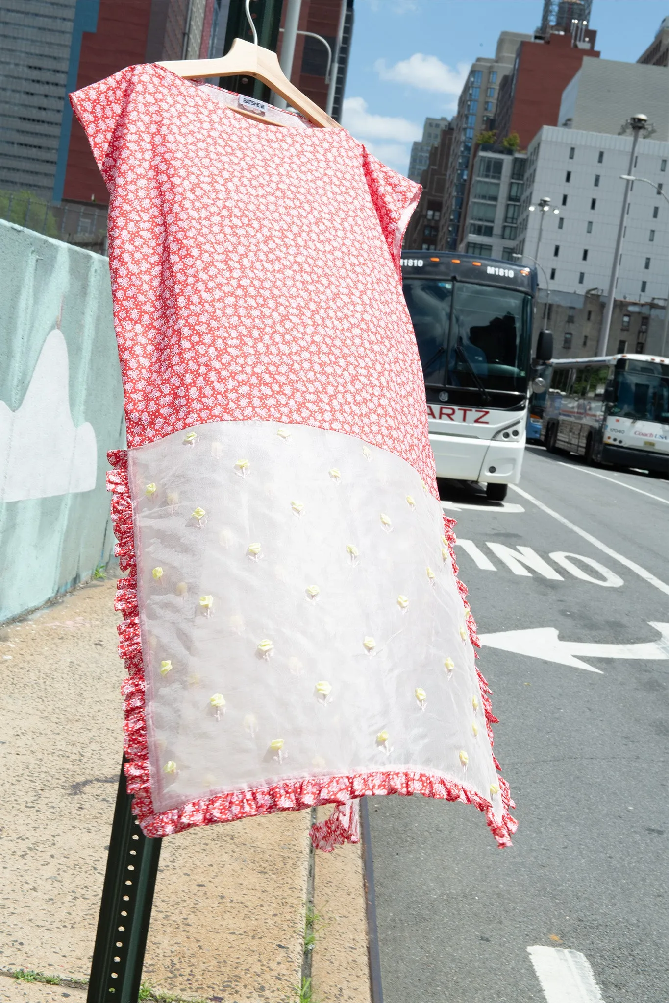 Caftan in Floral Embroidered Organza and Ditsy Cotton sold by Batsheva product image thumbnail 4