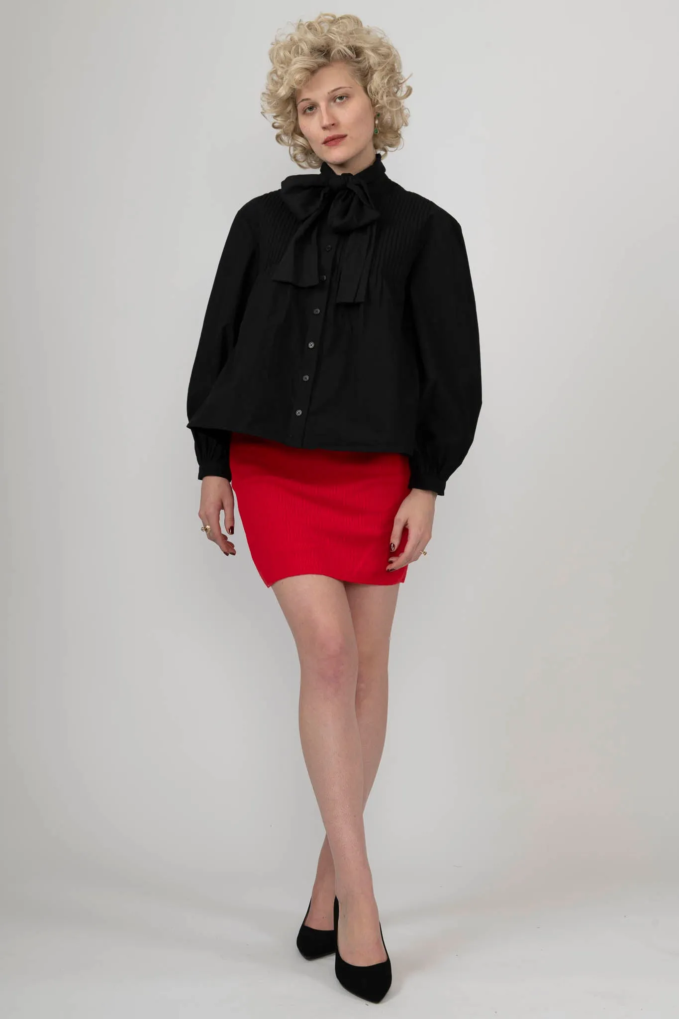 Sample Sale Red Knit Mini Skirt sold by Batsheva