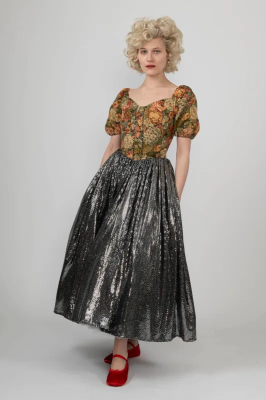 Sample Sale Floral and Sequin Gown made by Batsheva