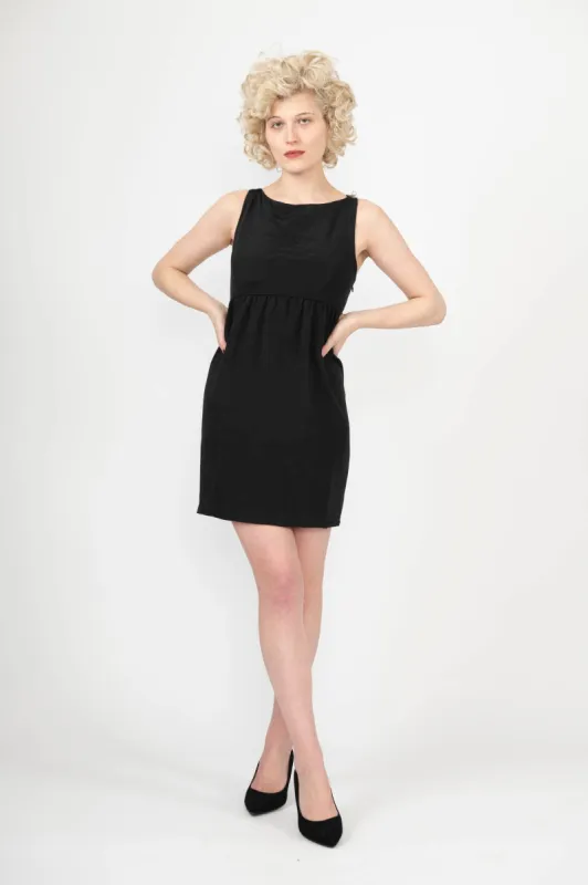 Sample Sale Vintage Stanley Platos Dress in Black made by Batsheva