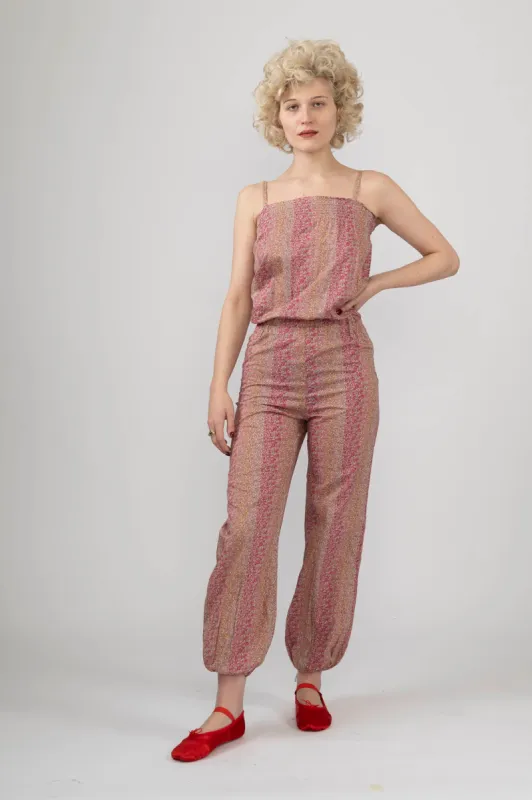Sample Sale Vintage Jumpsuit in Pink Floral made by Batsheva