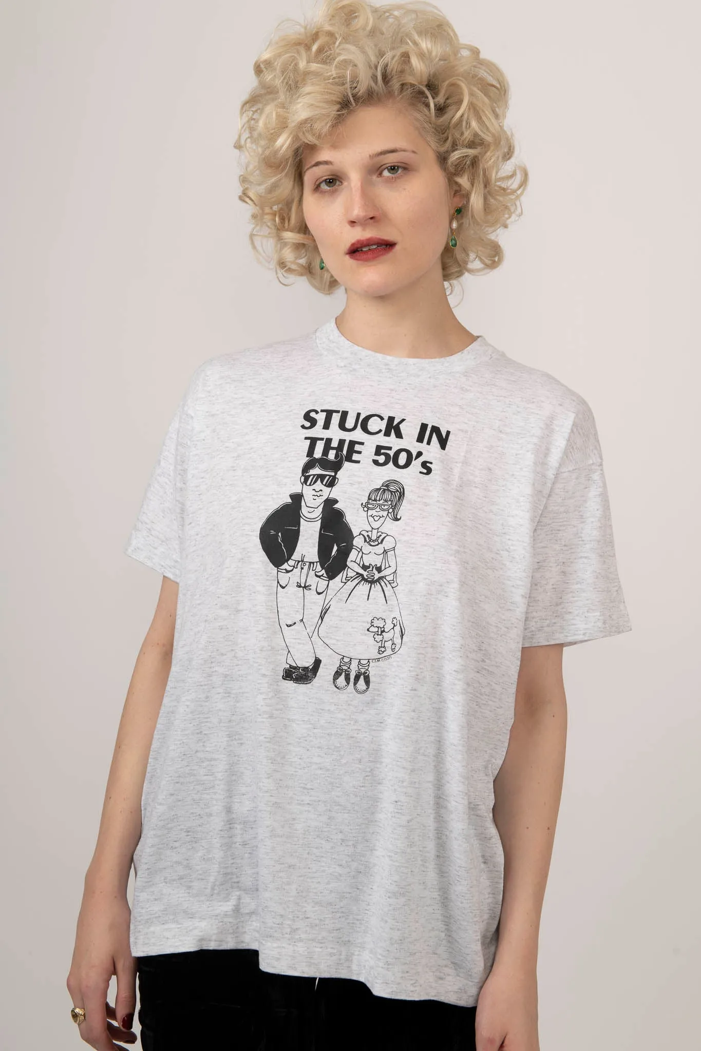 Sample Sale Vintage Stuck in the 50's Tee in Heather Gray sold by Batsheva product image thumbnail 2