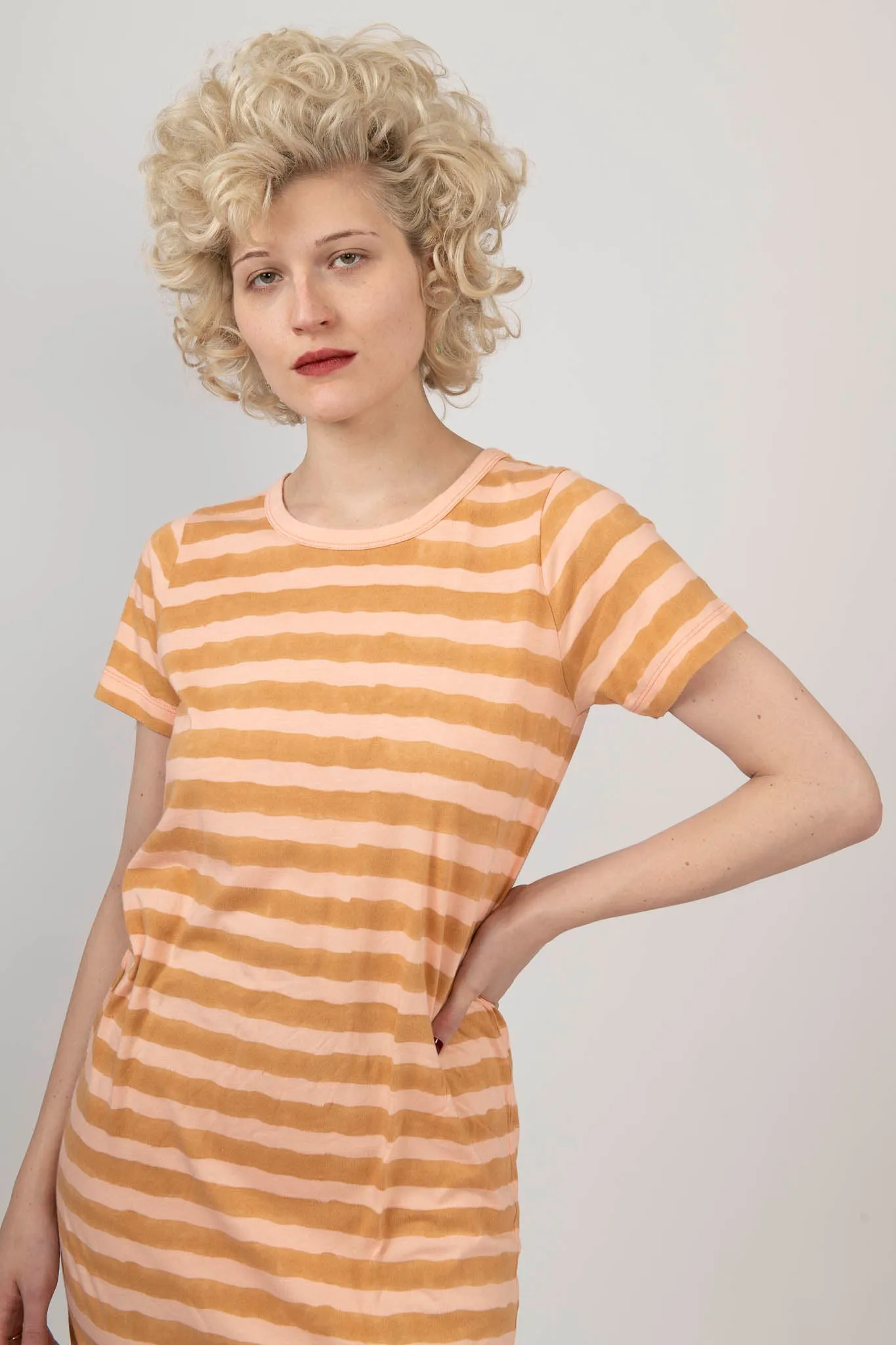 Sample Sale T-Shirt Dress in Pink Stripes sold by Batsheva product image thumbnail 3