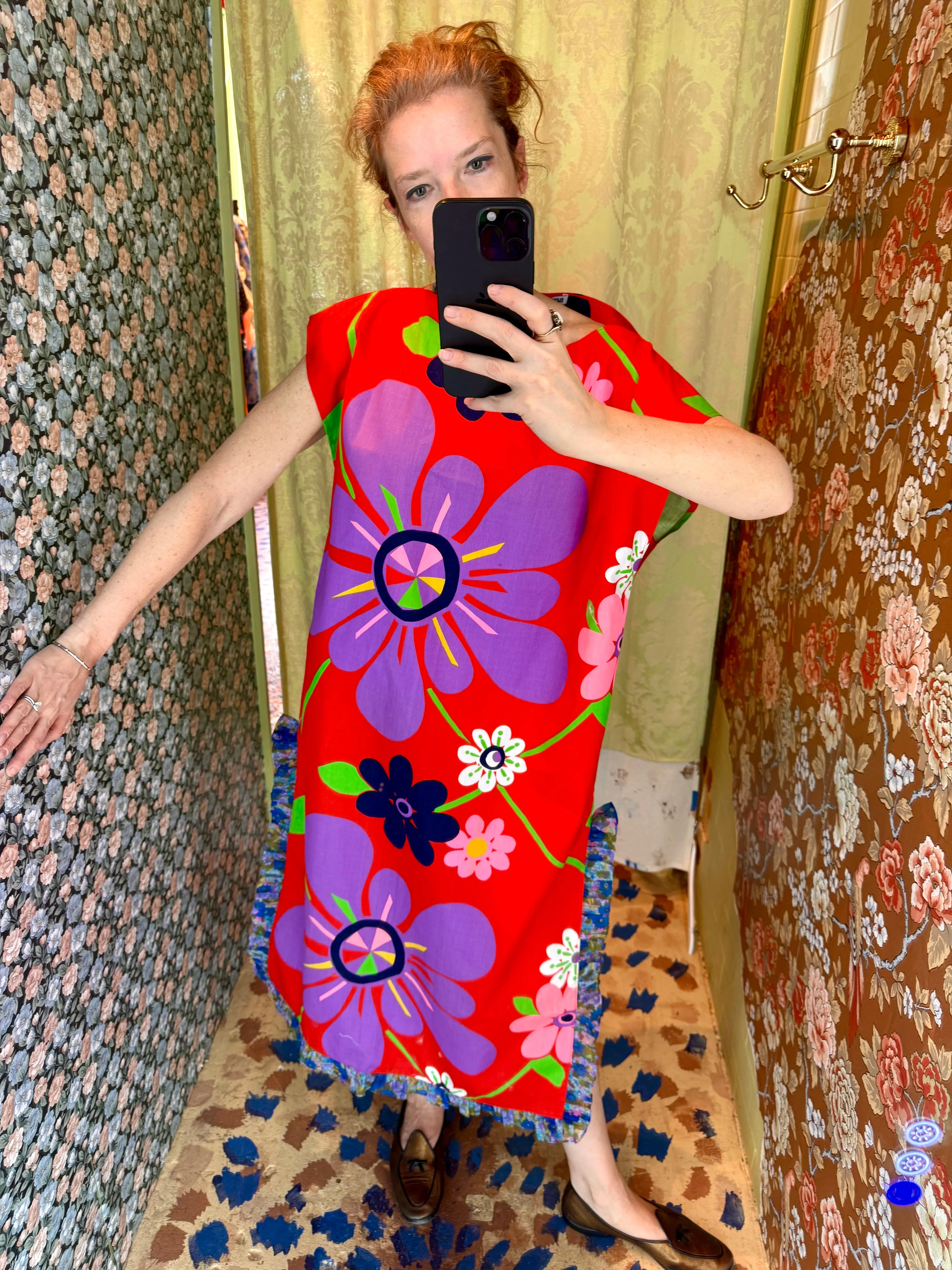 Caftan in Vintage Red Graphic Floral sold by Batsheva product image thumbnail 2