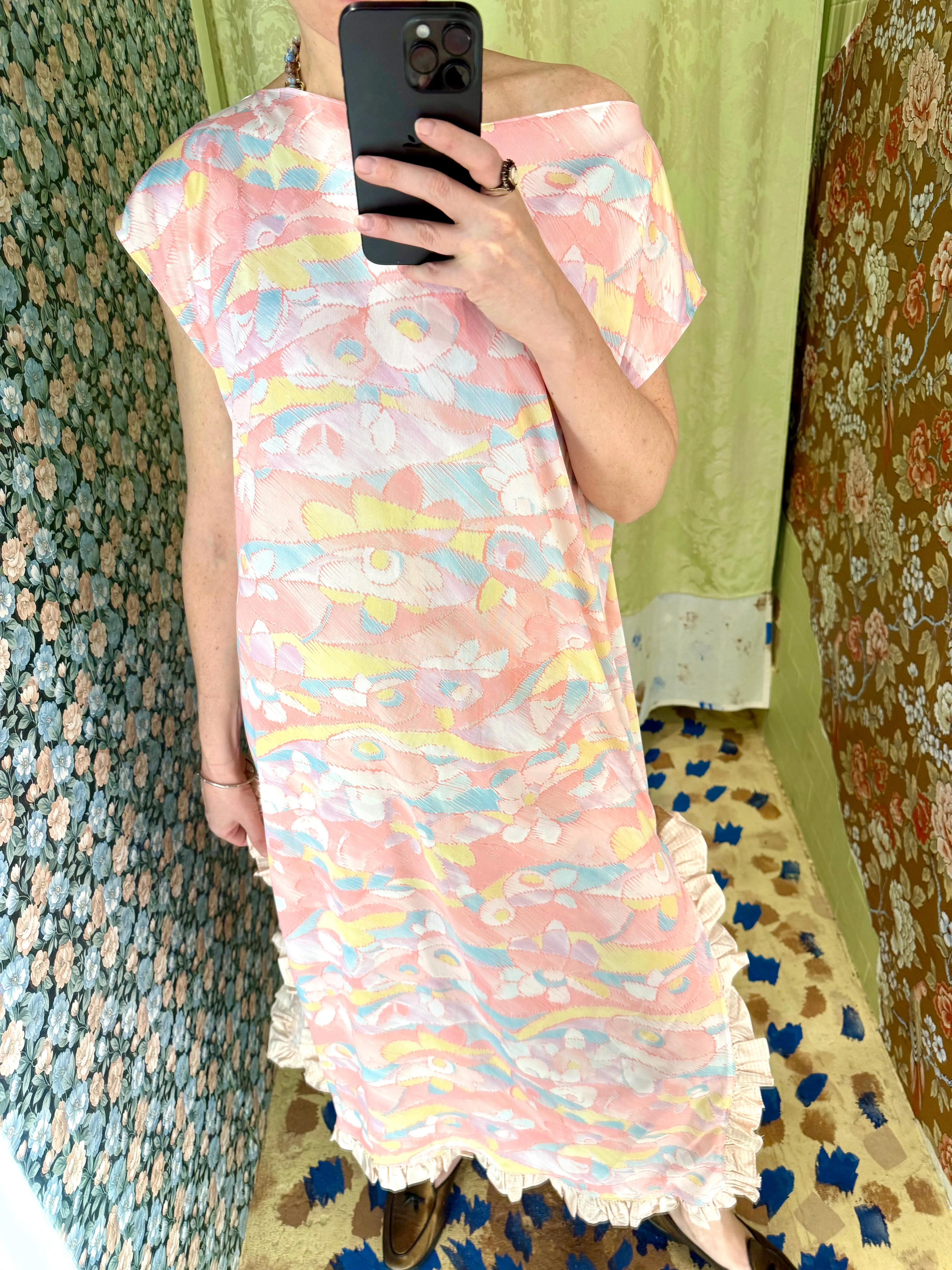 Caftan in Vintage Pink Floral Jersey sold by Batsheva product image thumbnail 2