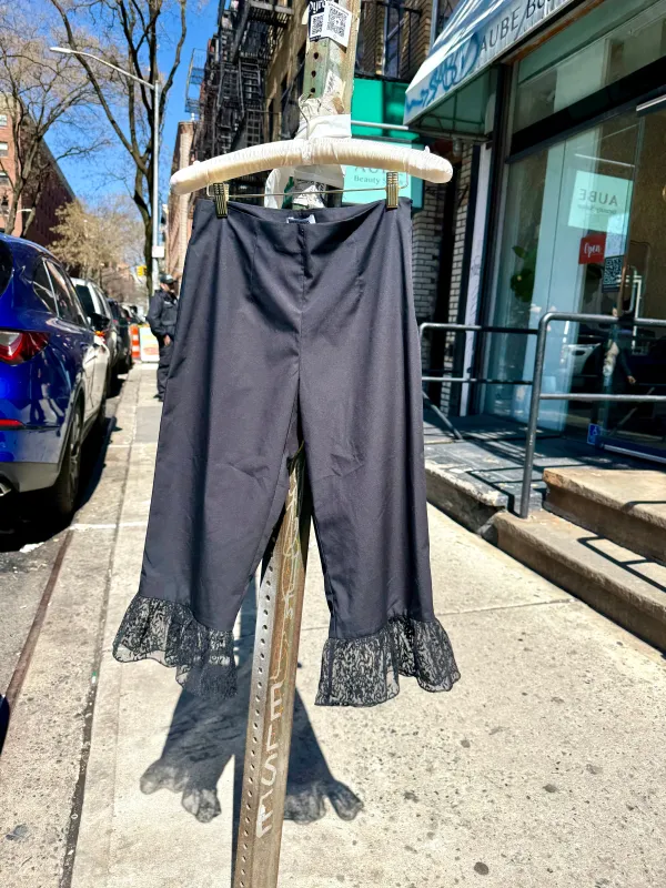 Abby Bloomers in Black With Lace Ruffle sold by Batsheva