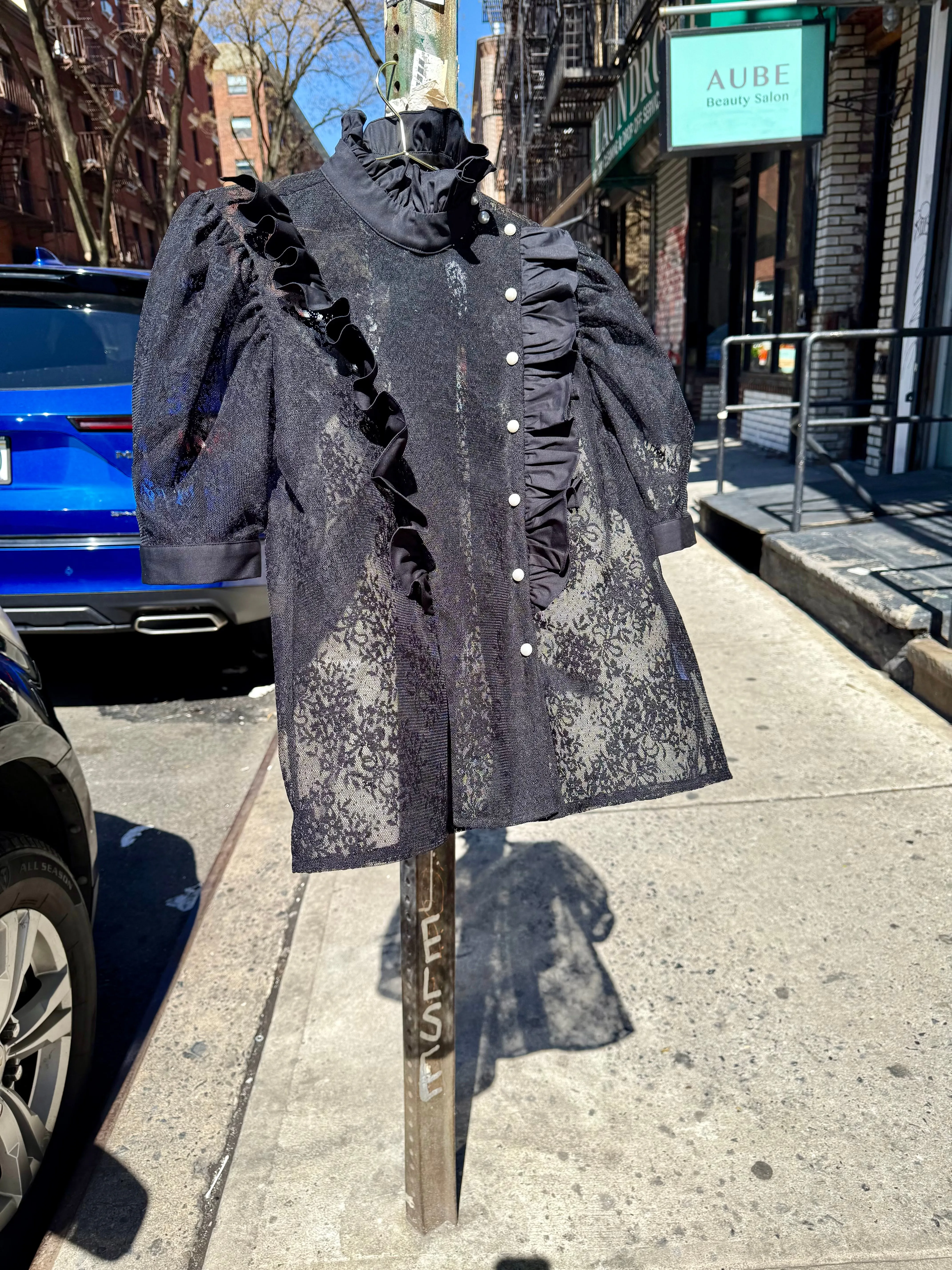 Claire Blouse in Black Lace sold by Batsheva