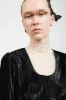 Maryjane Dress in Black Crushed Velvet sold by Batsheva
