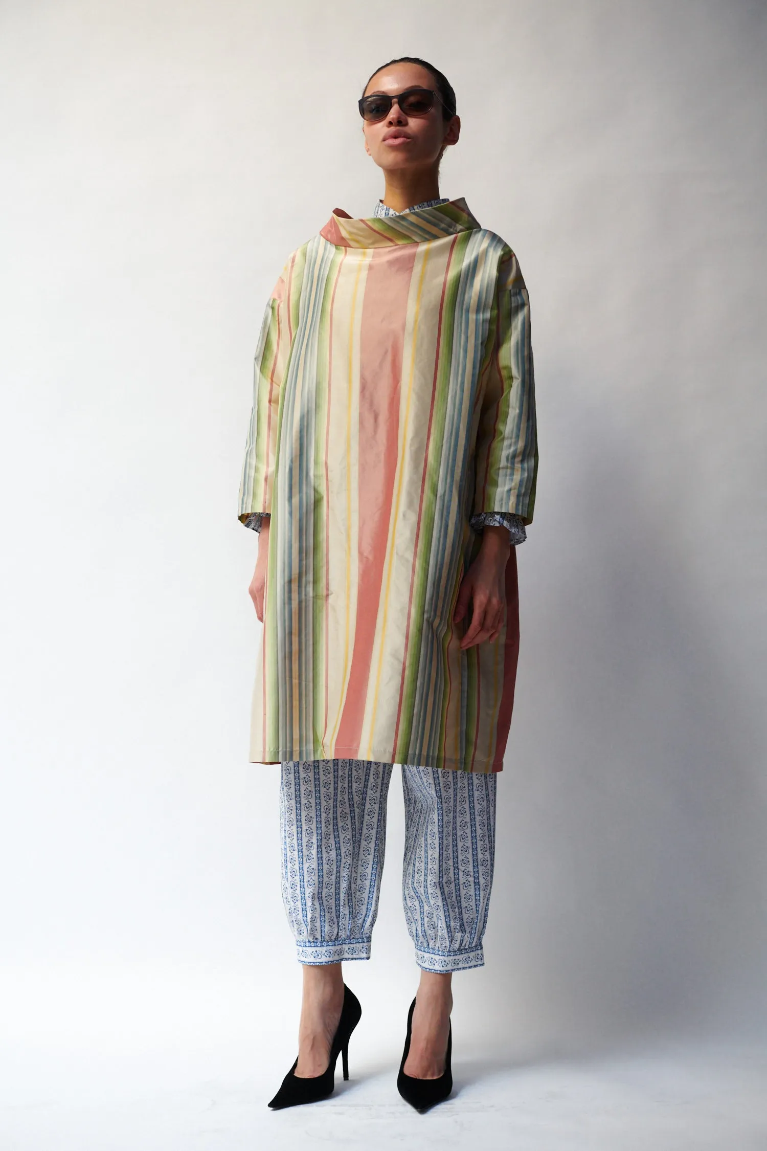 Abigail Dress in Striped Silk Taffeta sold by Batsheva product image thumbnail 3