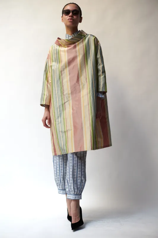 Abigail Dress in Striped Silk Taffeta made by Batsheva