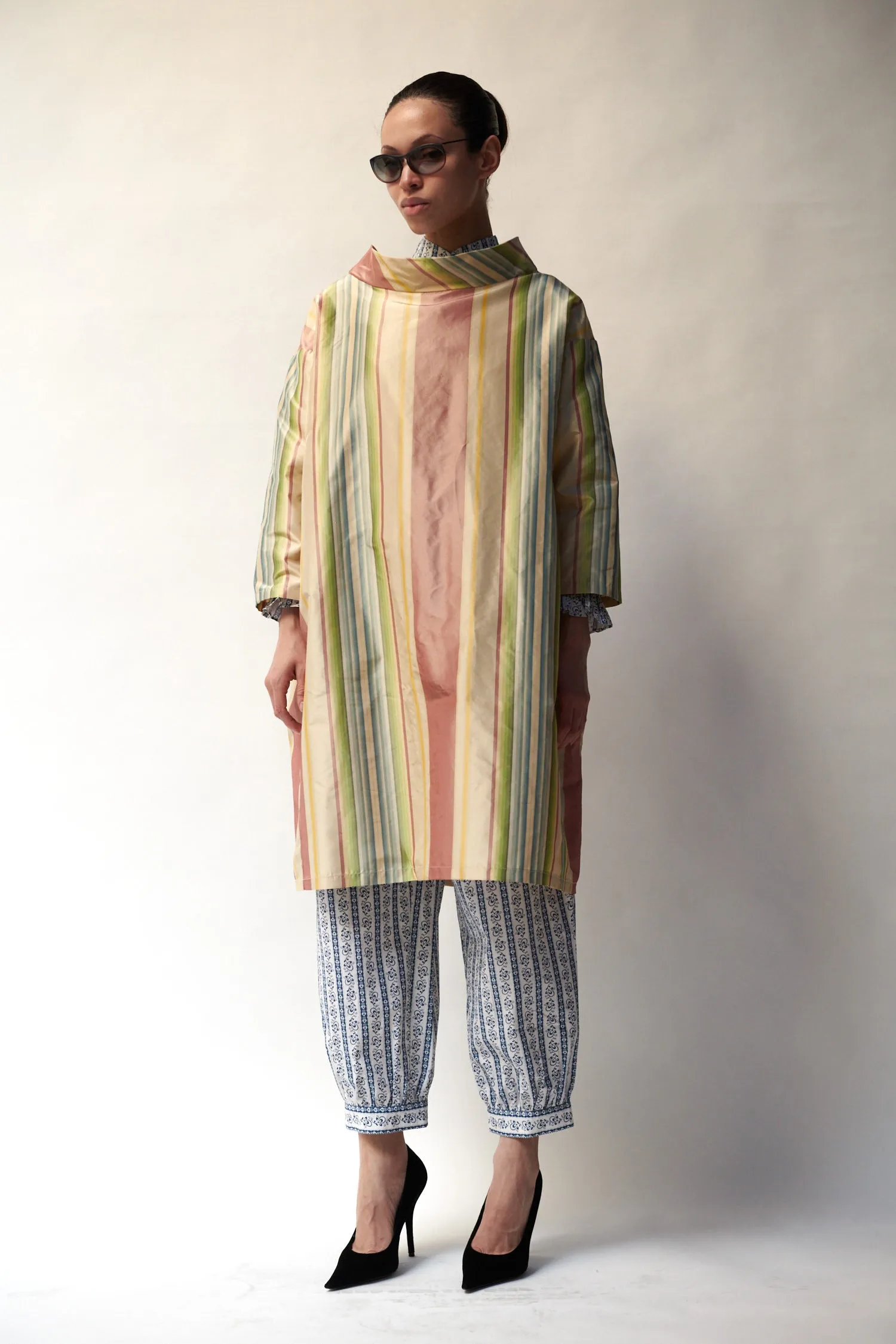 Abigail Dress in Striped Silk Taffeta sold by Batsheva product image thumbnail 4