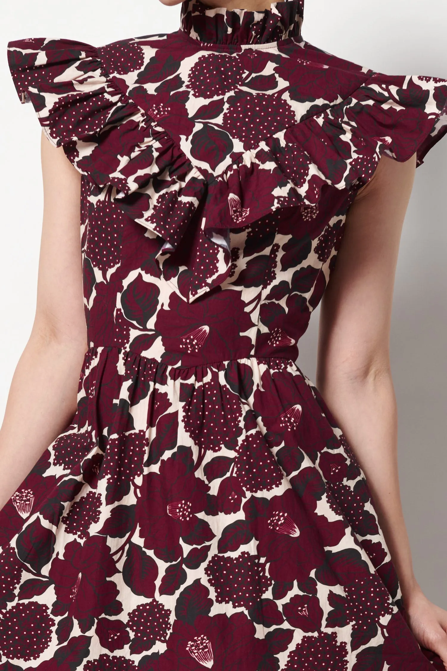 Caroline Dress in Merlot Floral sold by Batsheva product image thumbnail 4