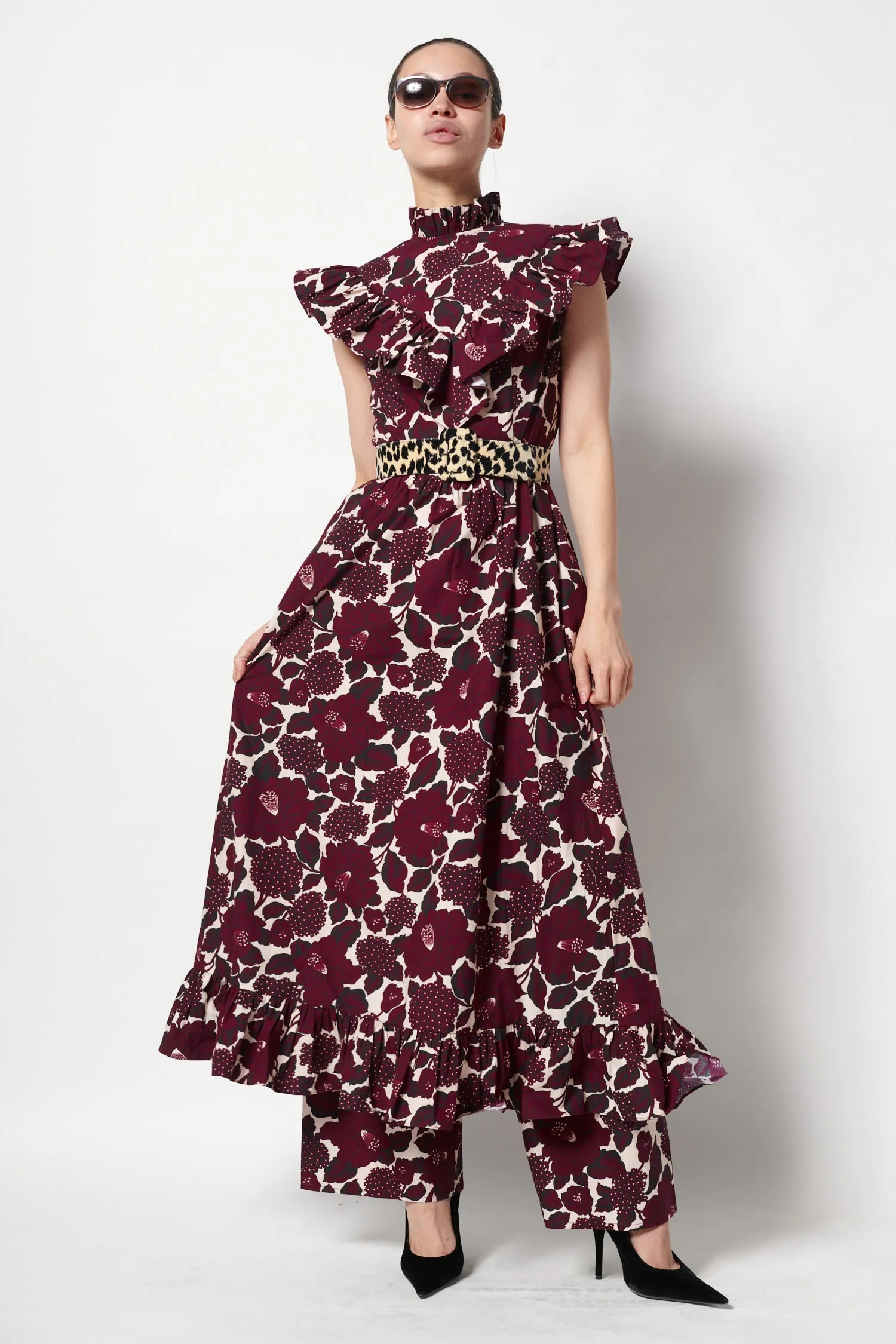 Caroline Dress in Merlot Floral sold by Batsheva product image thumbnail 2