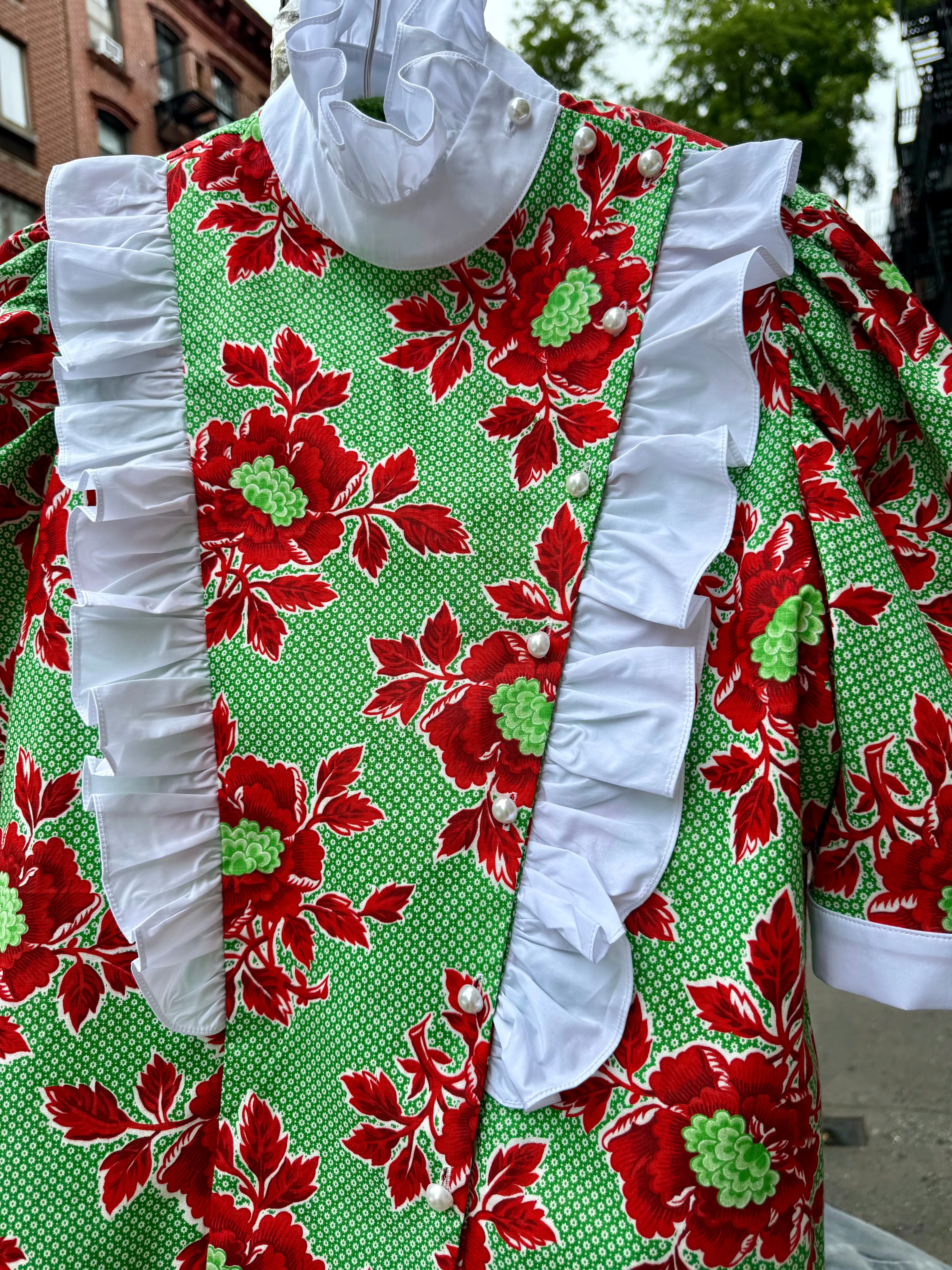 Claire Blouse in Vintage Green and Red Floral sold by Batsheva product image thumbnail 4