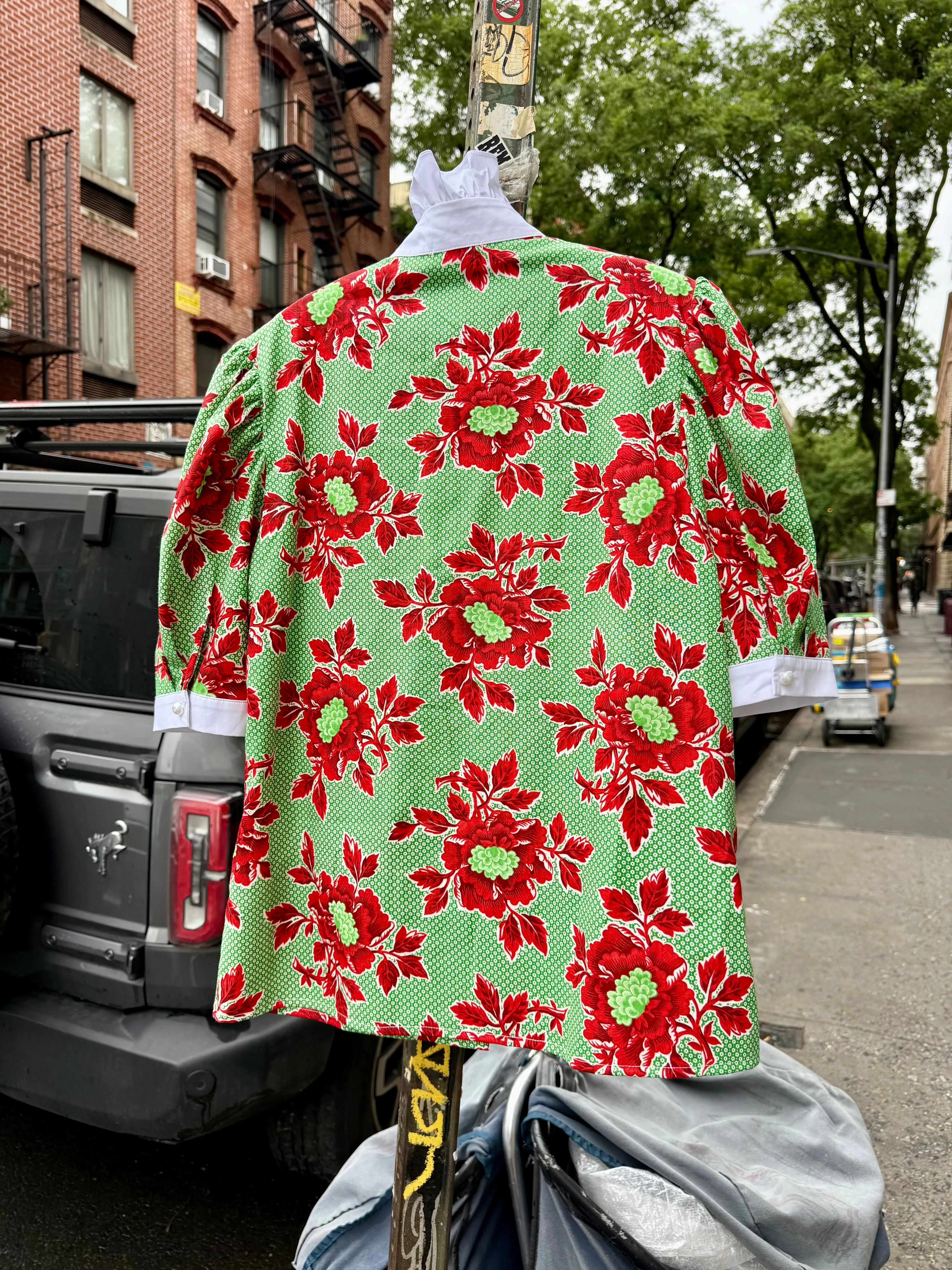 Claire Blouse in Vintage Green and Red Floral sold by Batsheva product image thumbnail 3