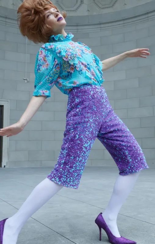 Sequin Capri Pant made by Batsheva