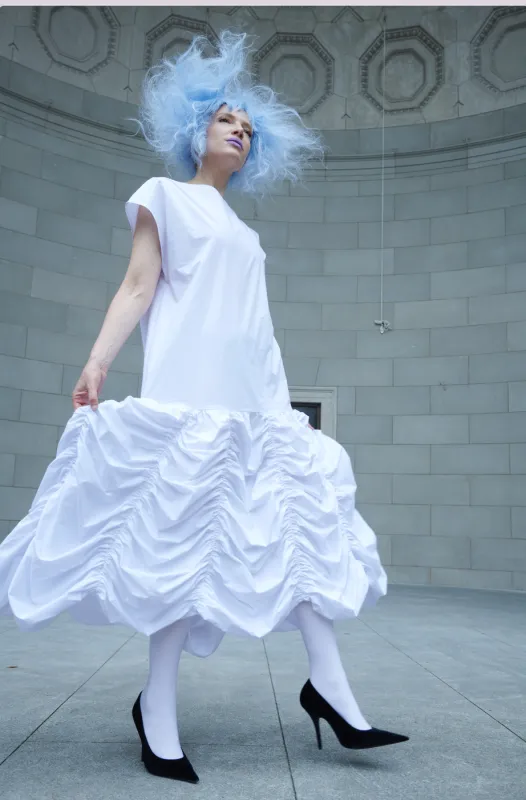 Lily Dress in White Poplin sold by Batsheva