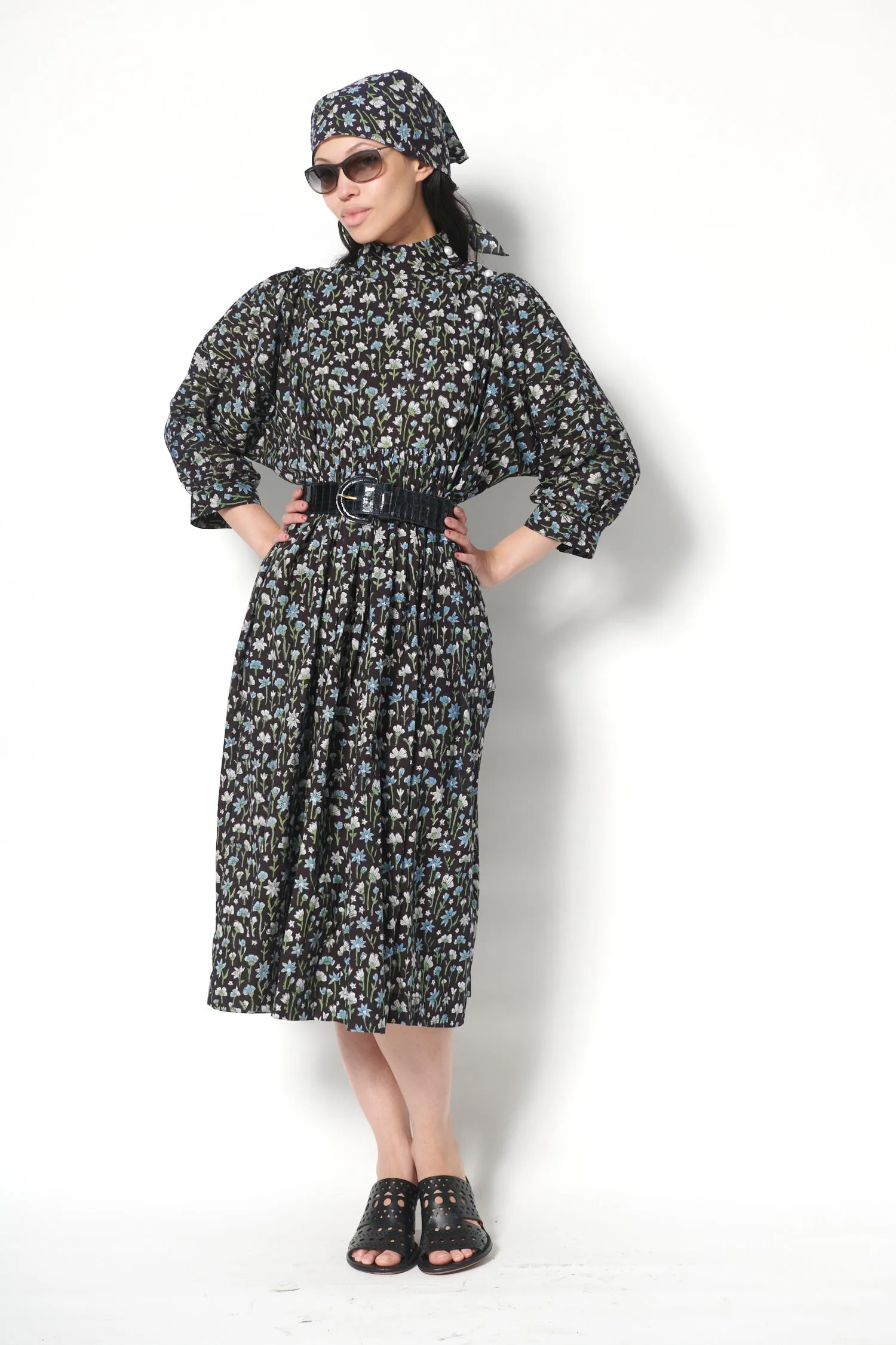 Block-Printed Scarf in Black sold by Batsheva product image thumbnail 3