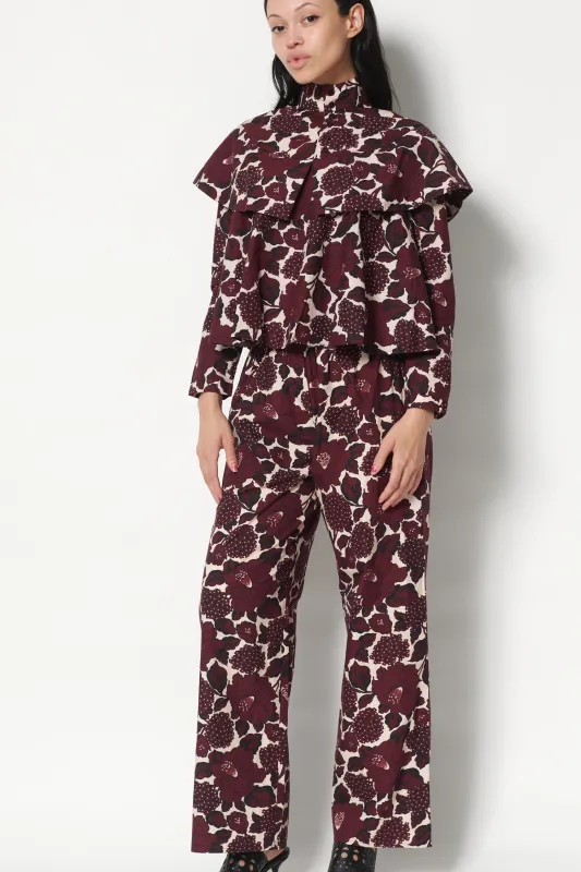 McKinley Top in Merlot Floral sold by Batsheva