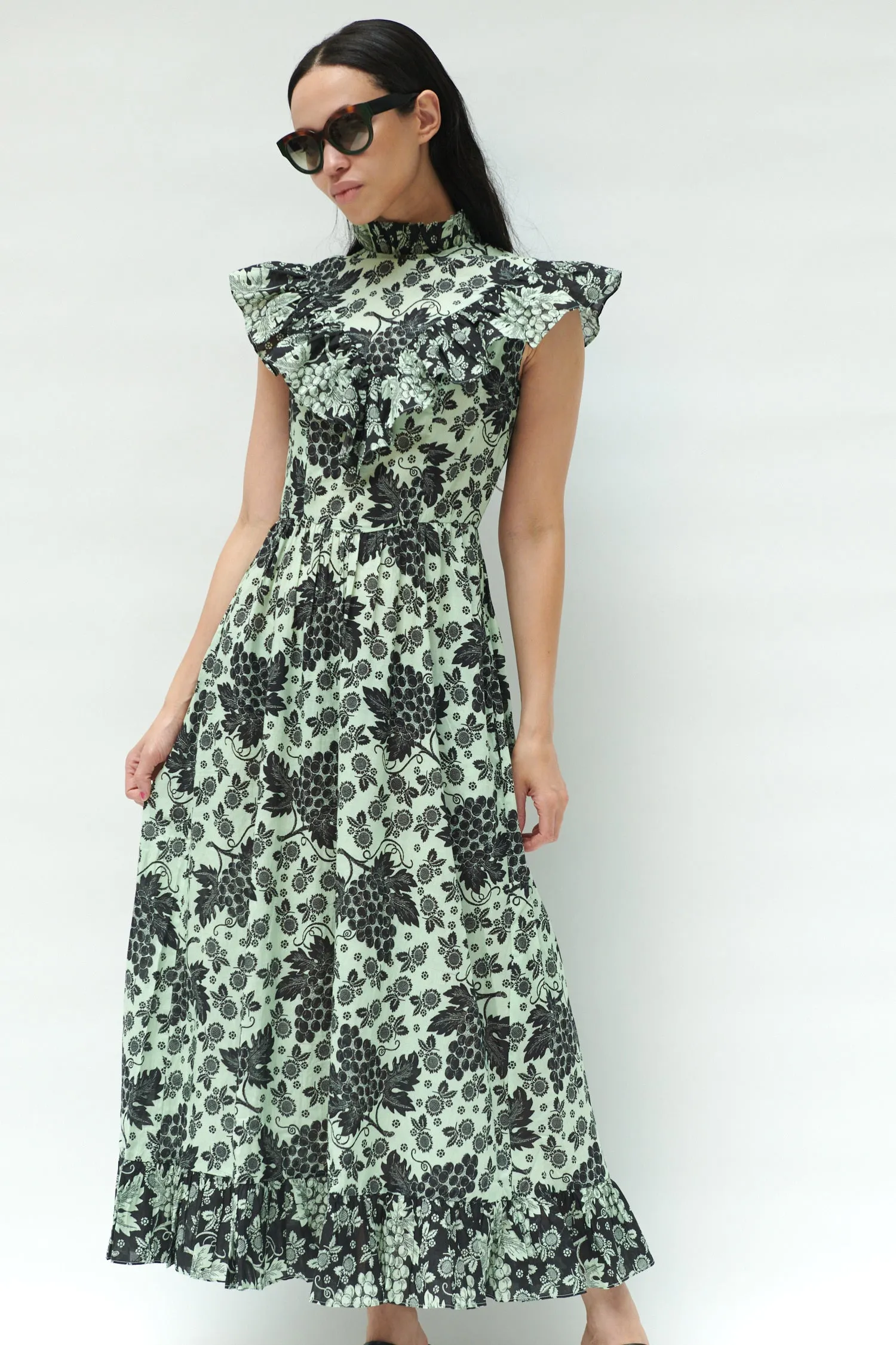 Caroline Dress in Grapes sold by Batsheva