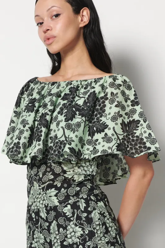 Julia Blouse in Grapes sold by Batsheva