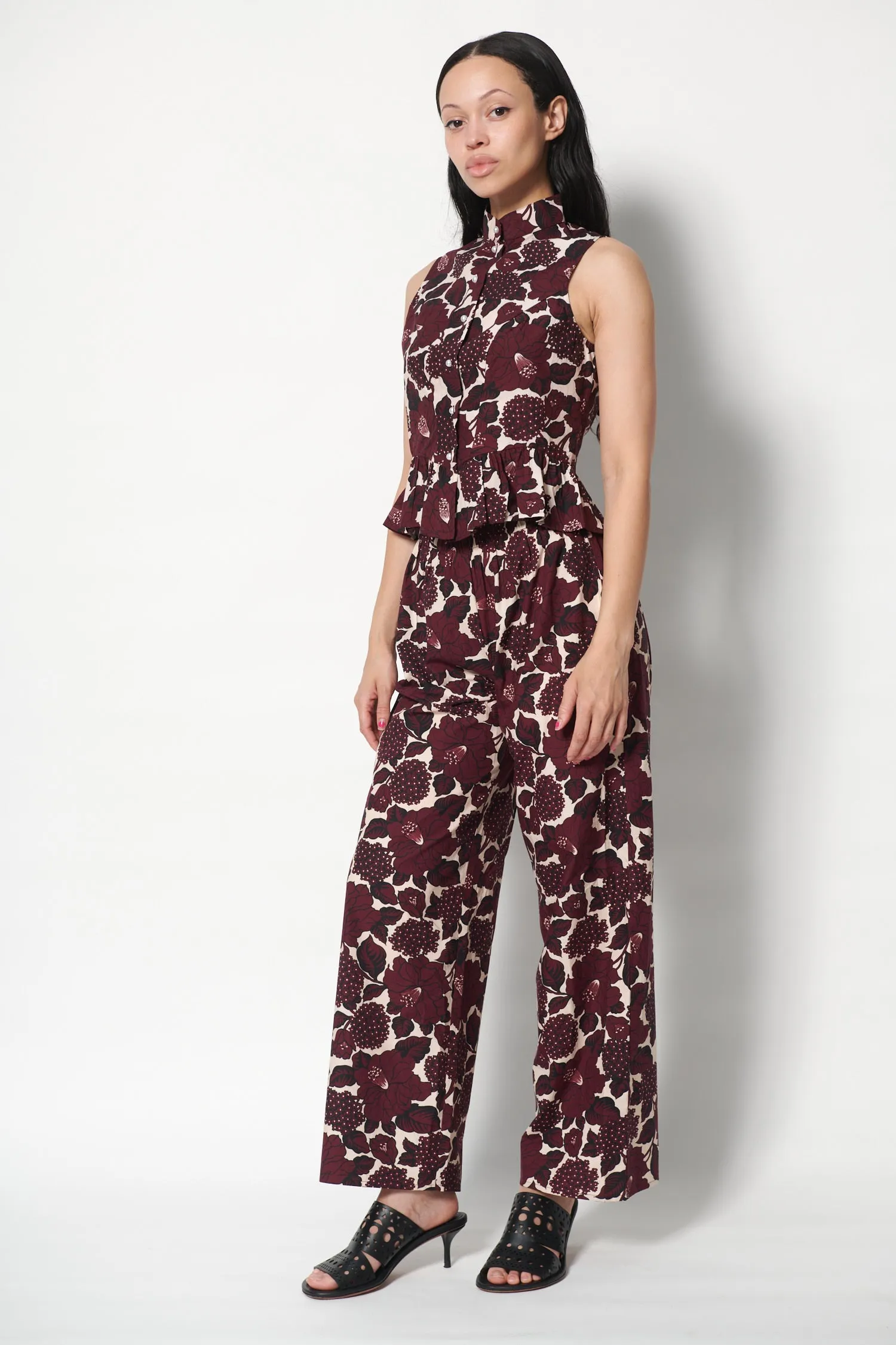 Gia Blouse in Merlot Floral sold by Batsheva product image thumbnail 3