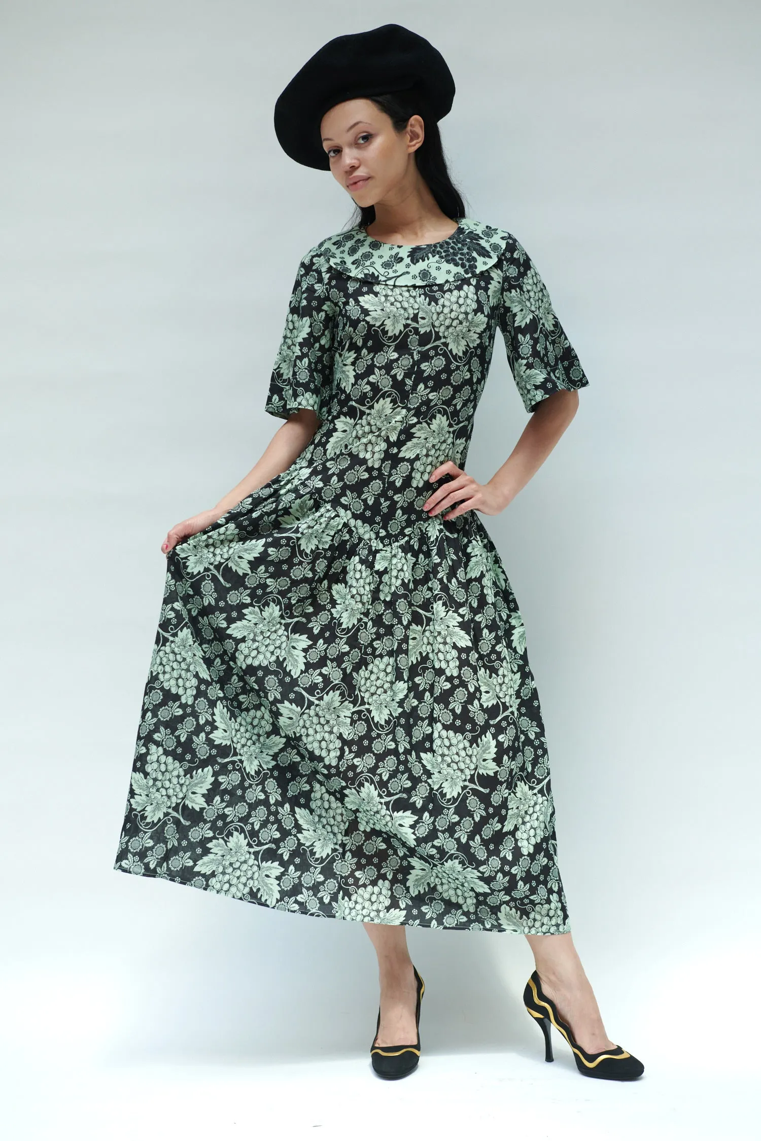 Rosemary Dress in Grapes sold by Batsheva