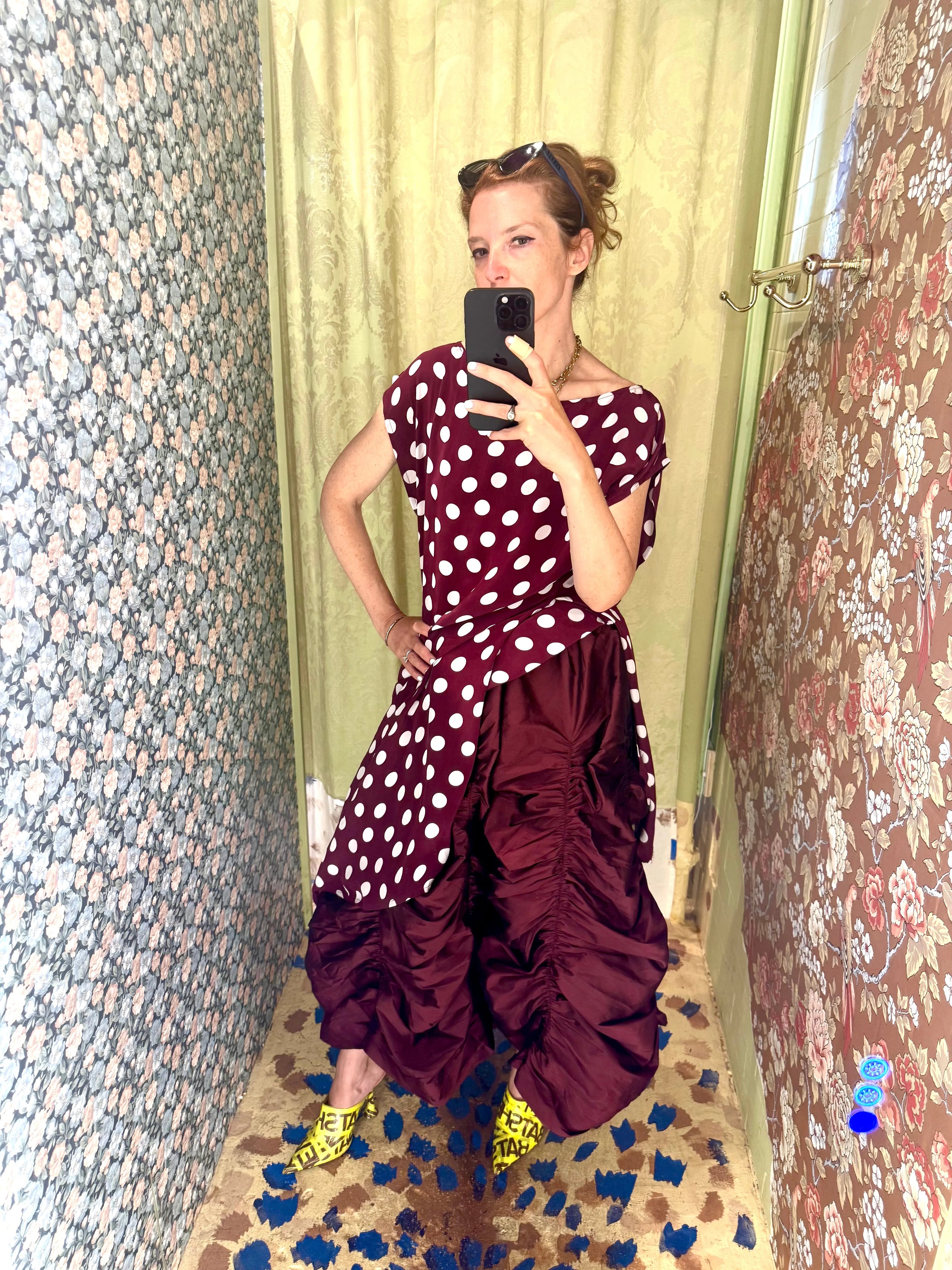 Anja Skirt in Merlot Taffeta sold by Batsheva product image thumbnail 3