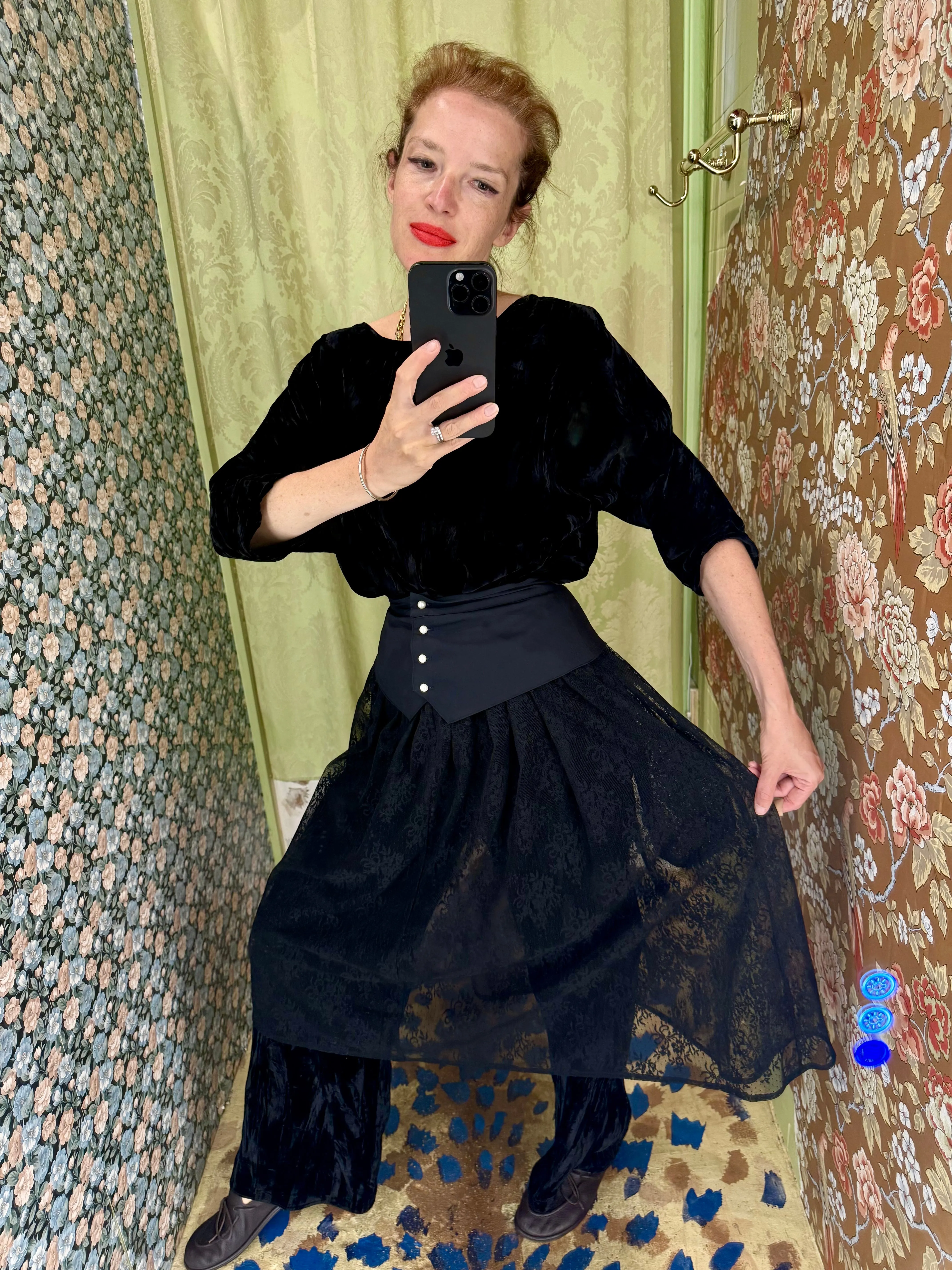 Landa Skirt in Black Lace sold by Batsheva product image thumbnail 3