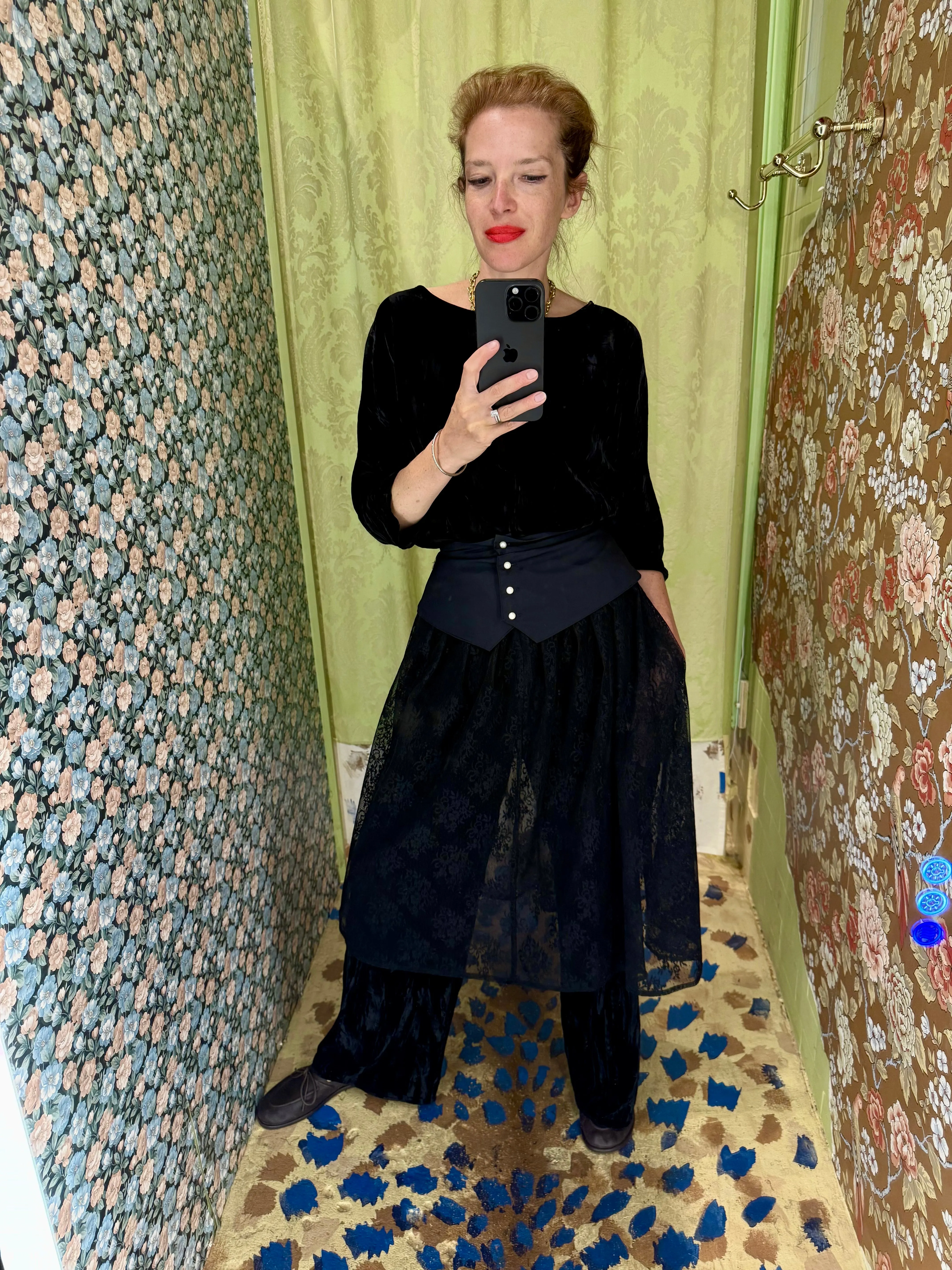 Landa Skirt in Black Lace sold by Batsheva product image thumbnail 2