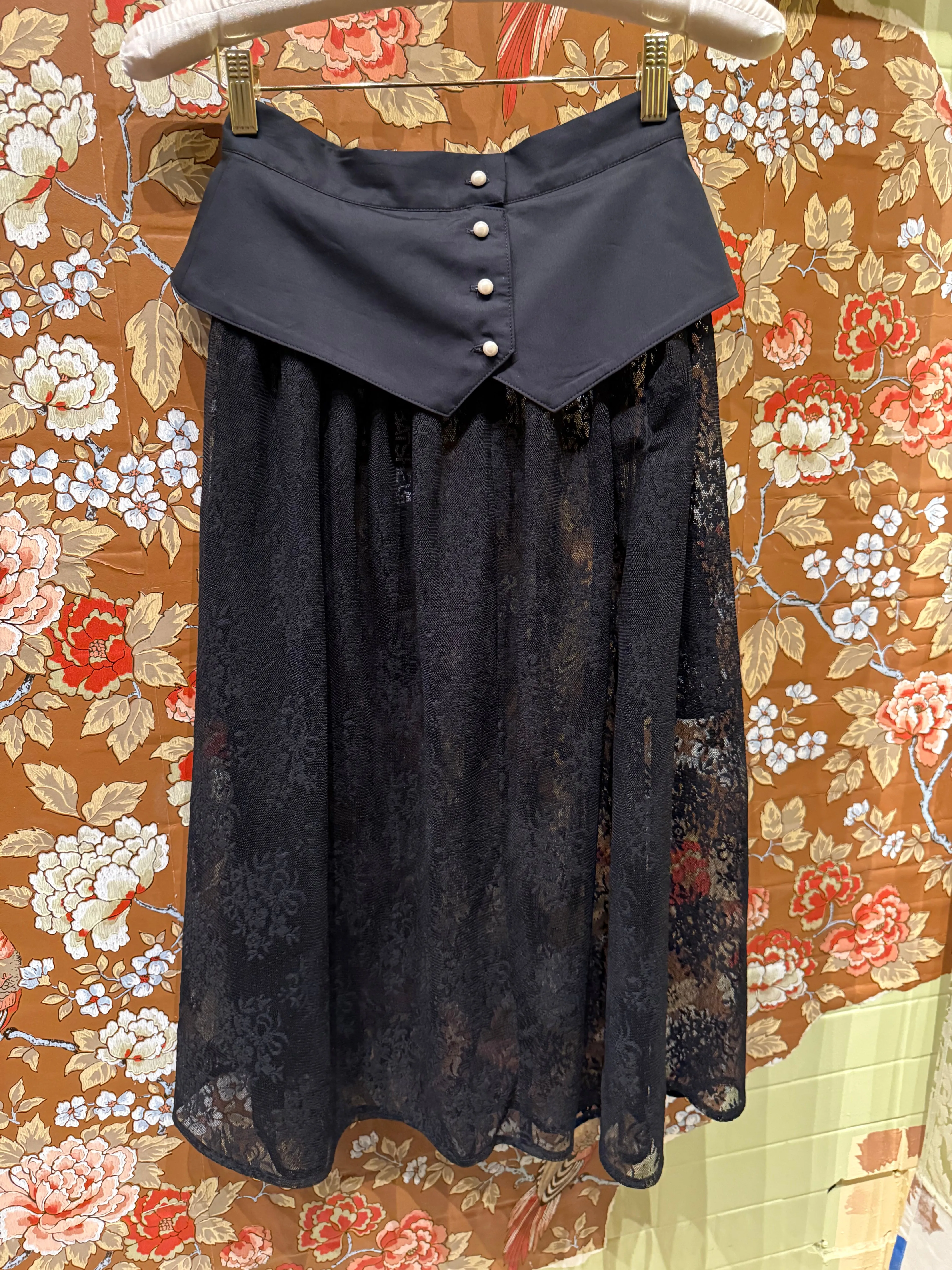 Landa Skirt in Black Lace sold by Batsheva product image thumbnail 5