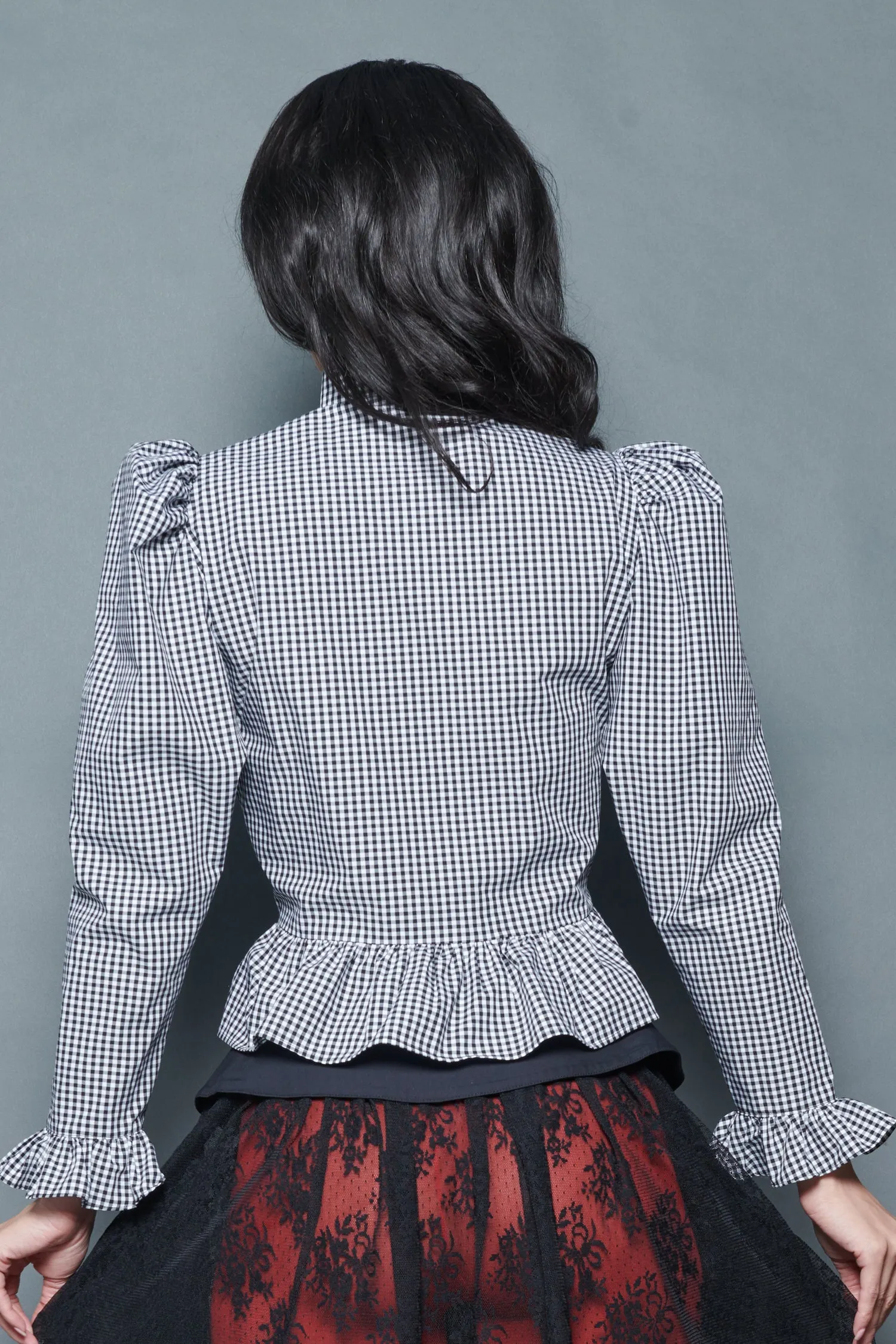 Grace Blouse in Black and White Gingham sold by Batsheva product image thumbnail 3