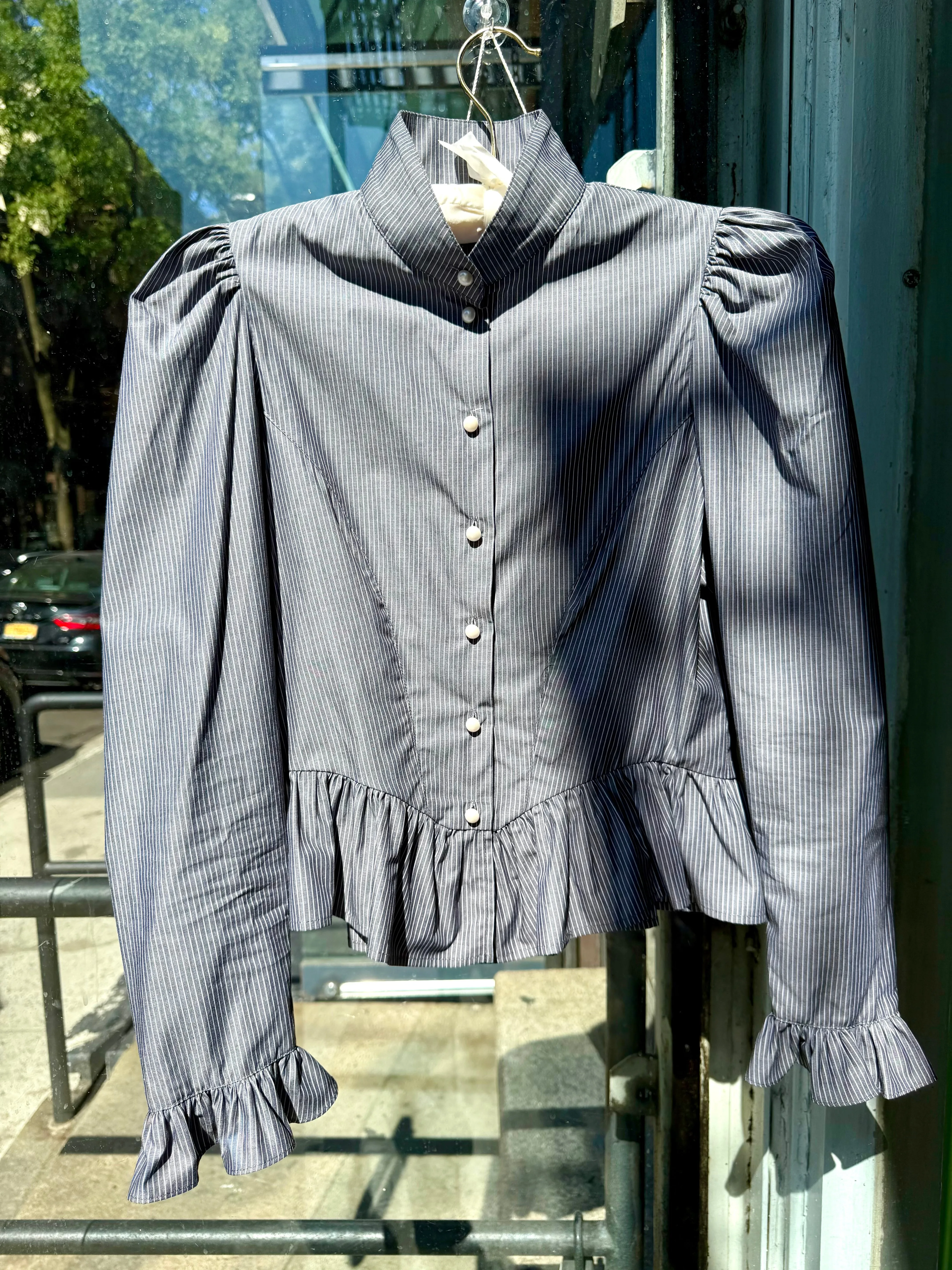 Grace Blouse in Grey Stripe sold by Batsheva product image thumbnail 4