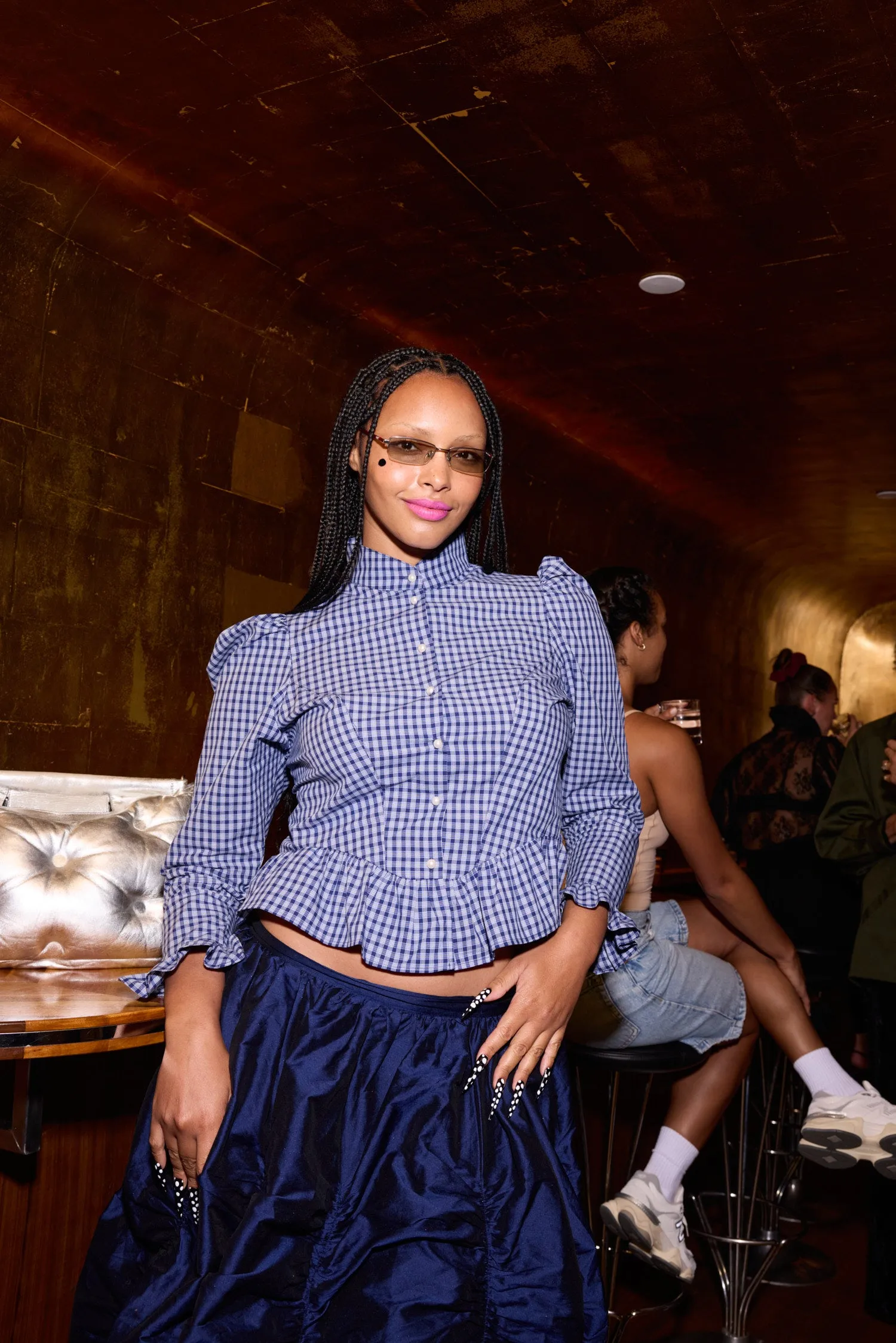 Grace Blouse in Blue Tartan sold by Batsheva product image thumbnail 2