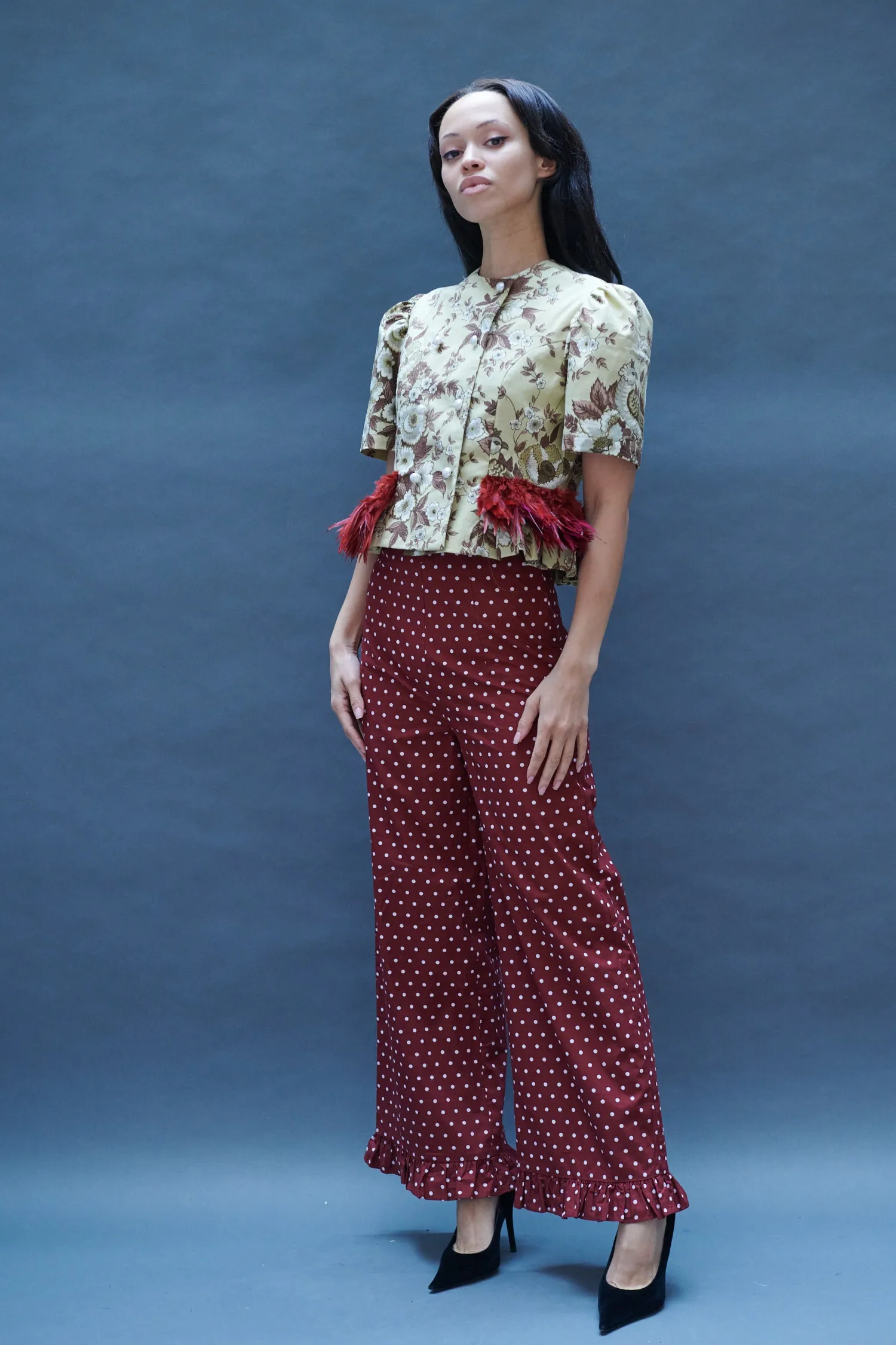 Eva Jacket in Vintage Upholstery sold by Batsheva