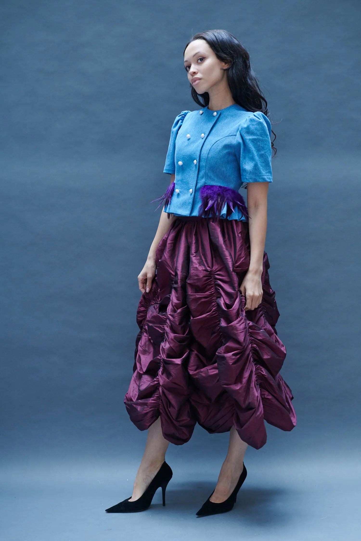 Eva Jacket in Denim with Feathers sold by Batsheva product image thumbnail 4