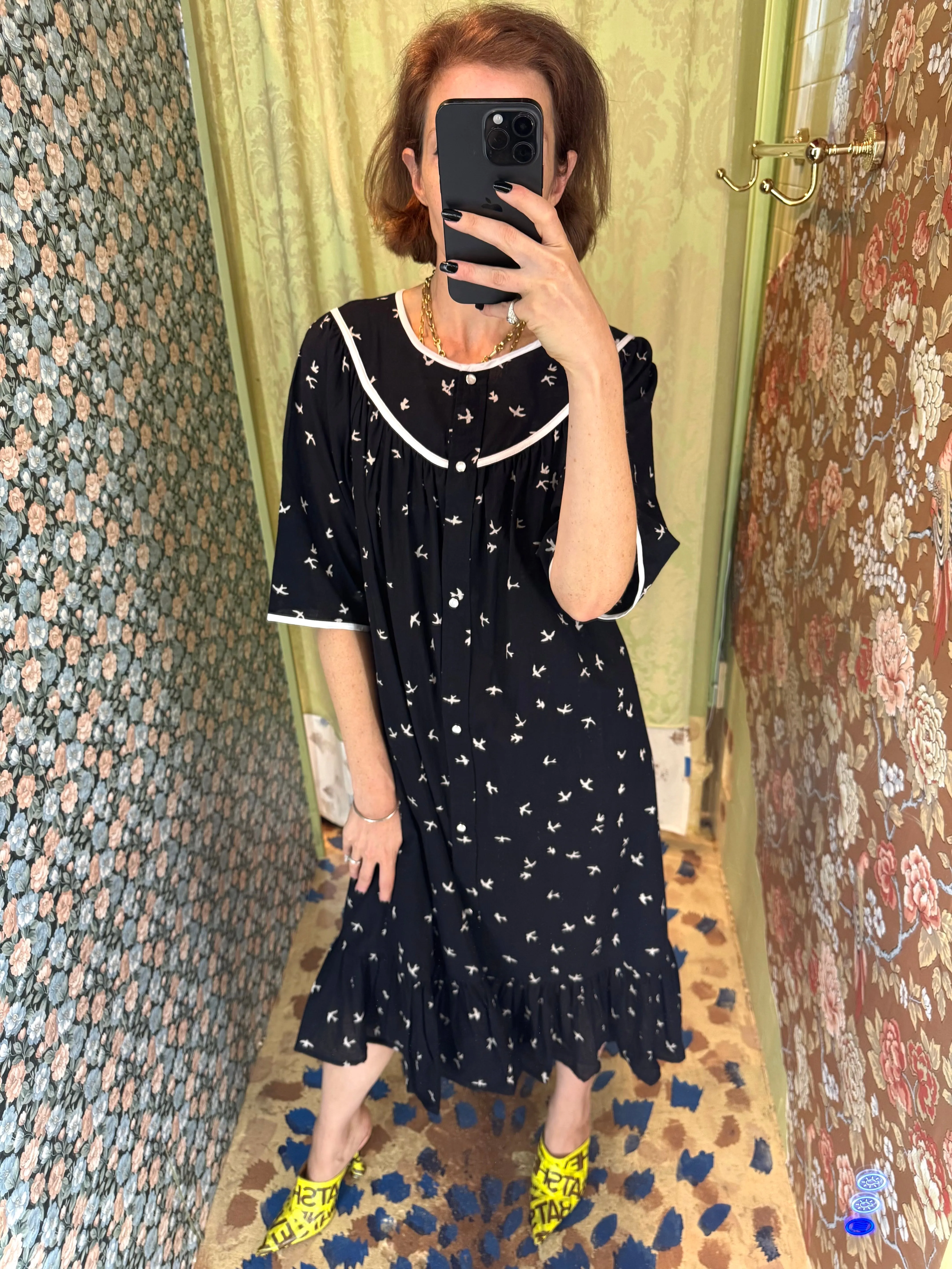 Snap Housedress in Birds sold by Batsheva product image thumbnail 3