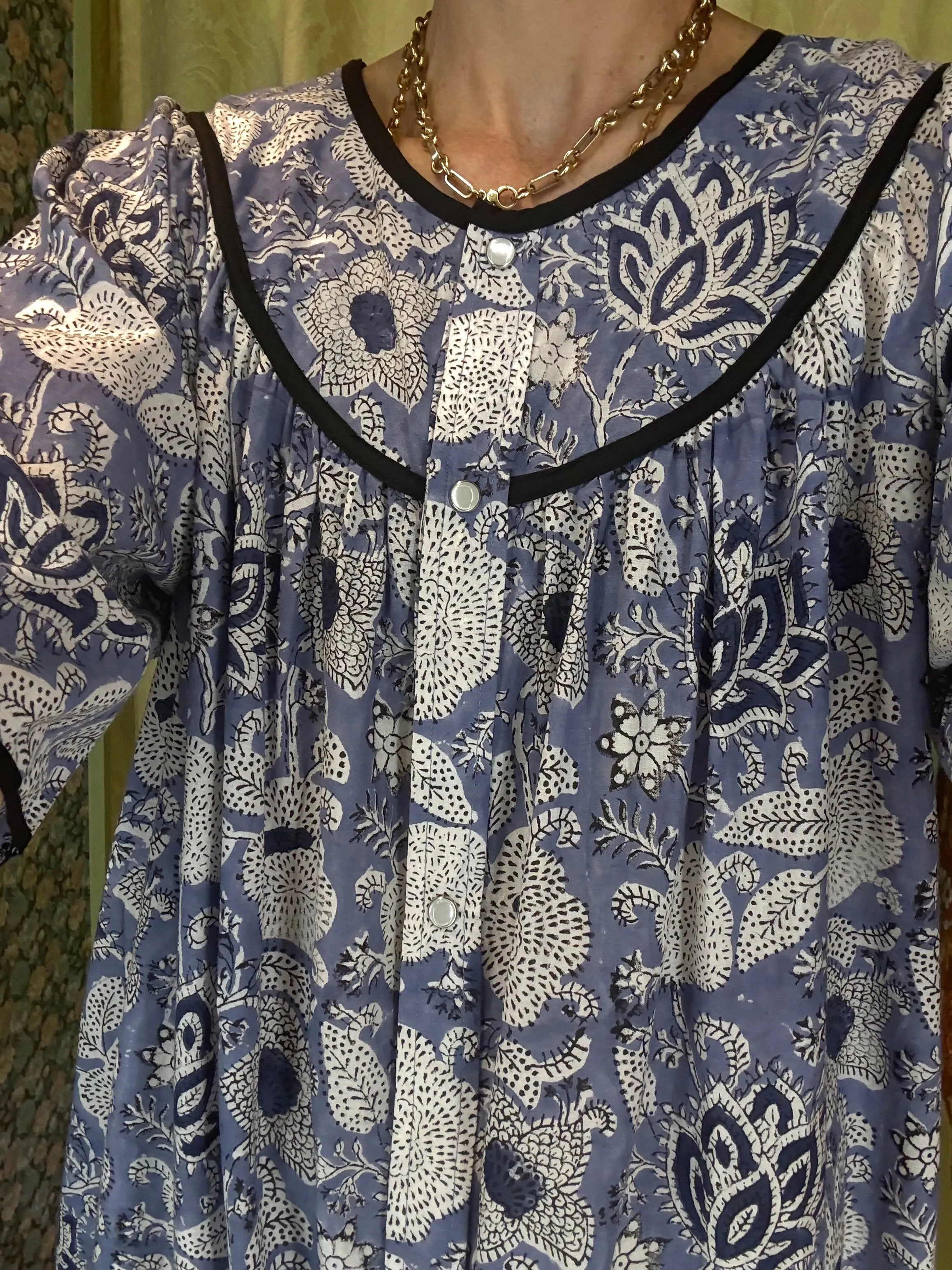 Snap Housedress in Blue Flowers sold by Batsheva product image thumbnail 3