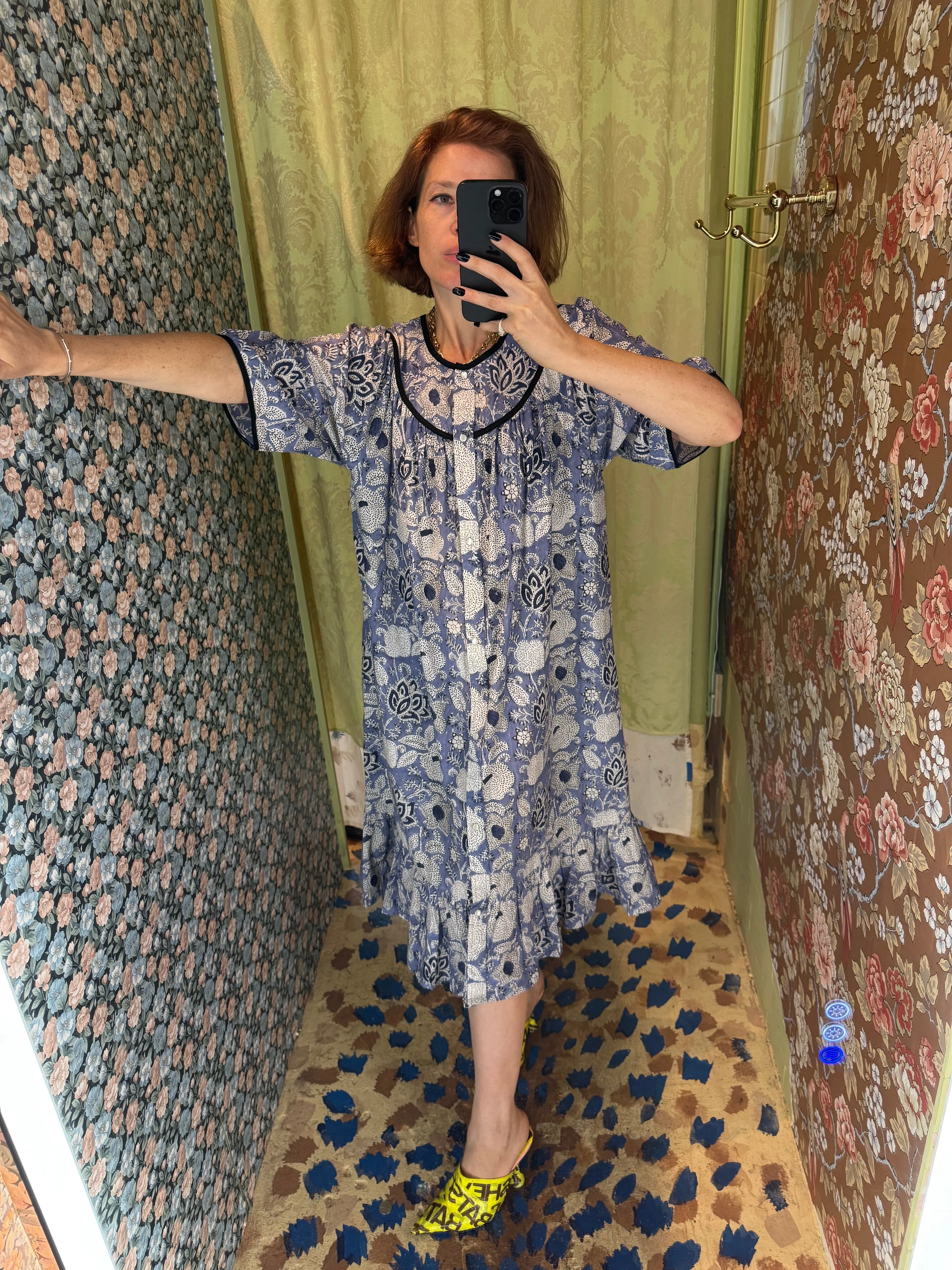 Snap Housedress in Blue Flowers sold by Batsheva product image thumbnail 4