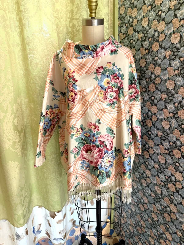 Abigail Coatdress in Trompe L'Oeil Upholstery with Beaded Trim sold by Batsheva