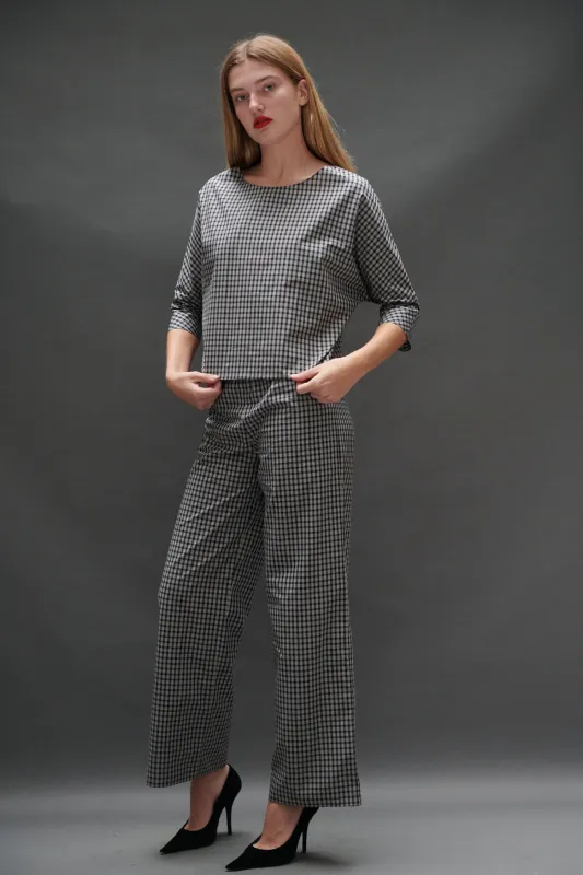 Erin Top in Black Tartan sold by Batsheva