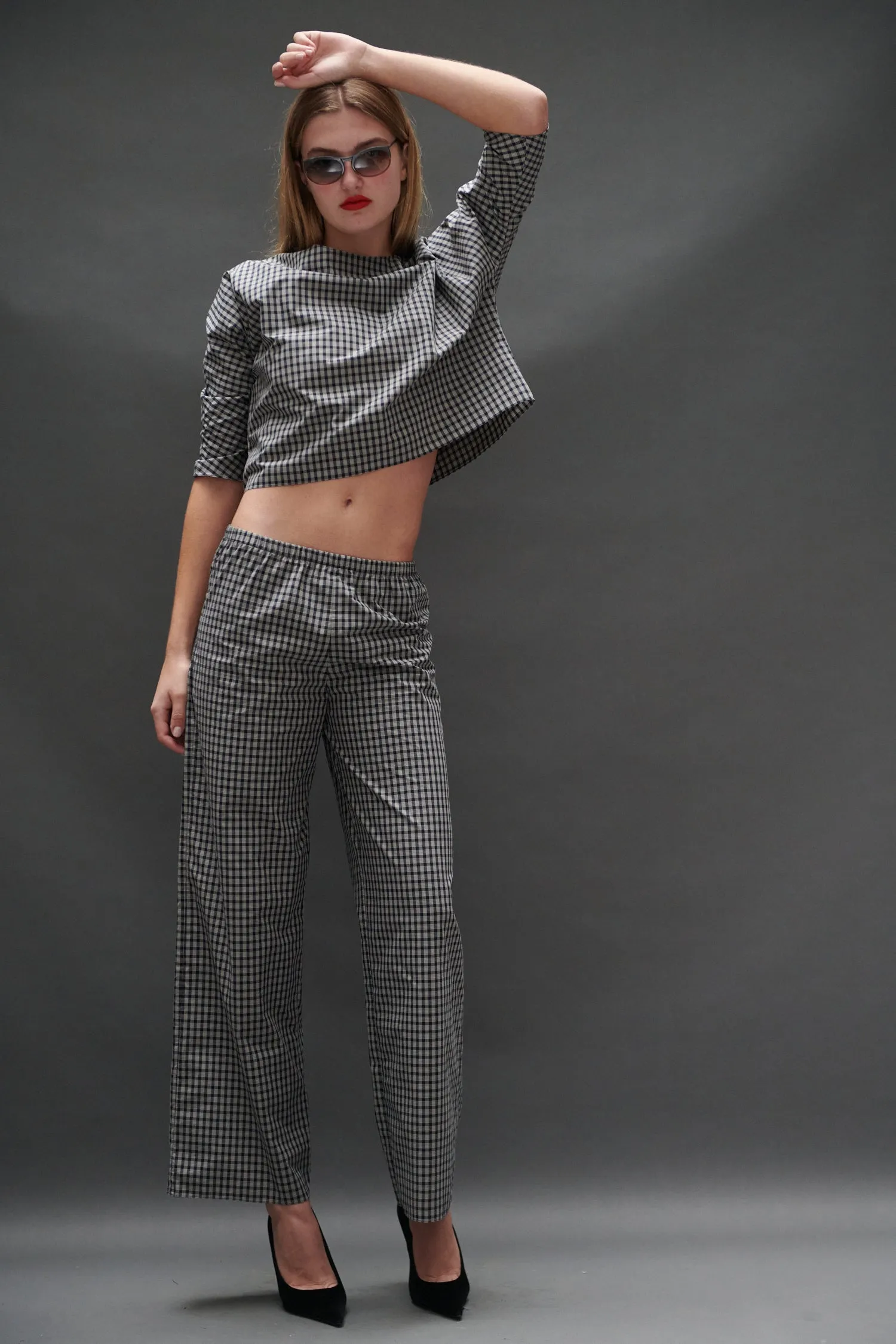 Erin Pant in Black Tartan sold by Batsheva product image thumbnail 5