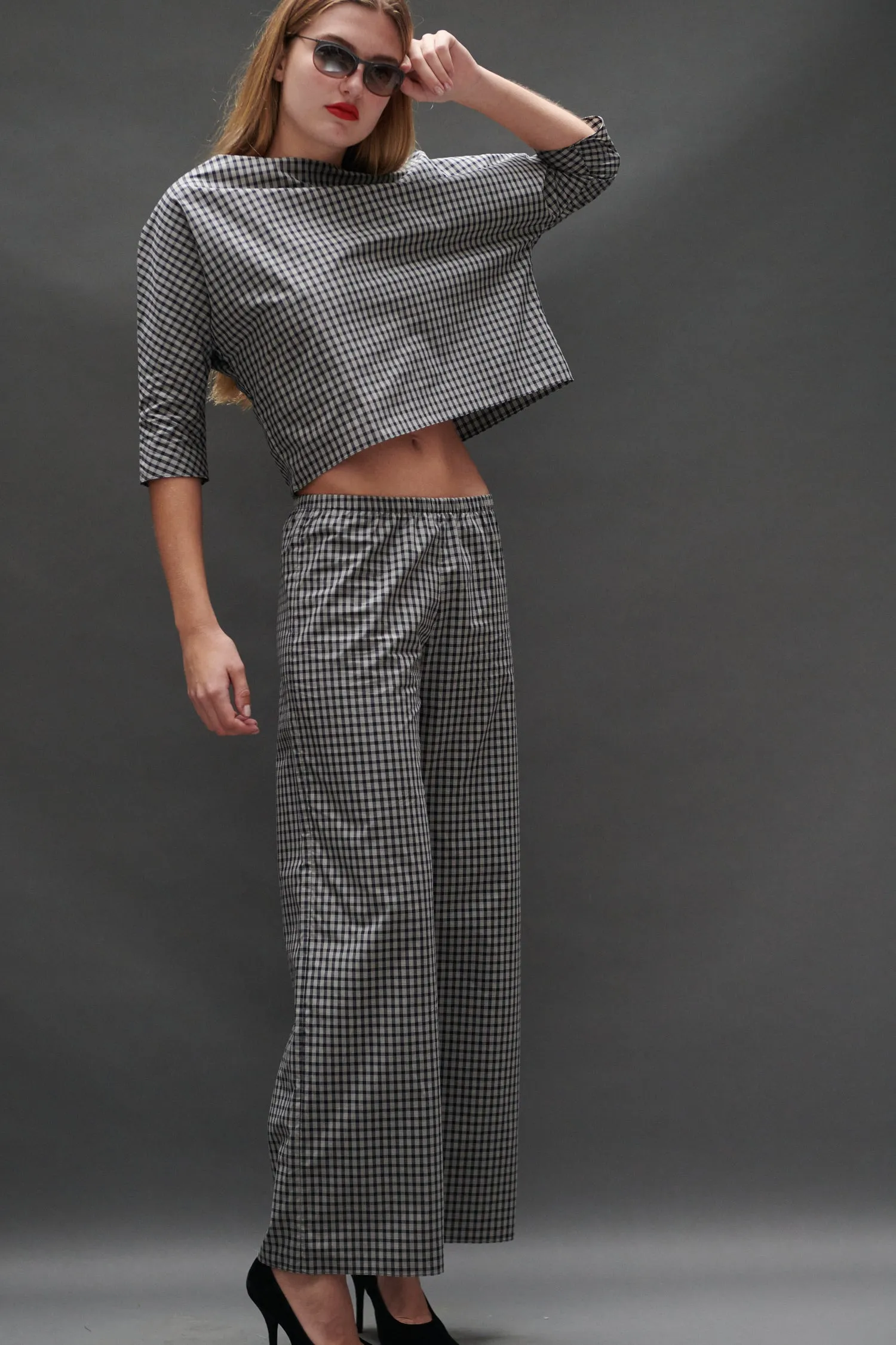 Erin Pant in Black Tartan sold by Batsheva product image thumbnail 4