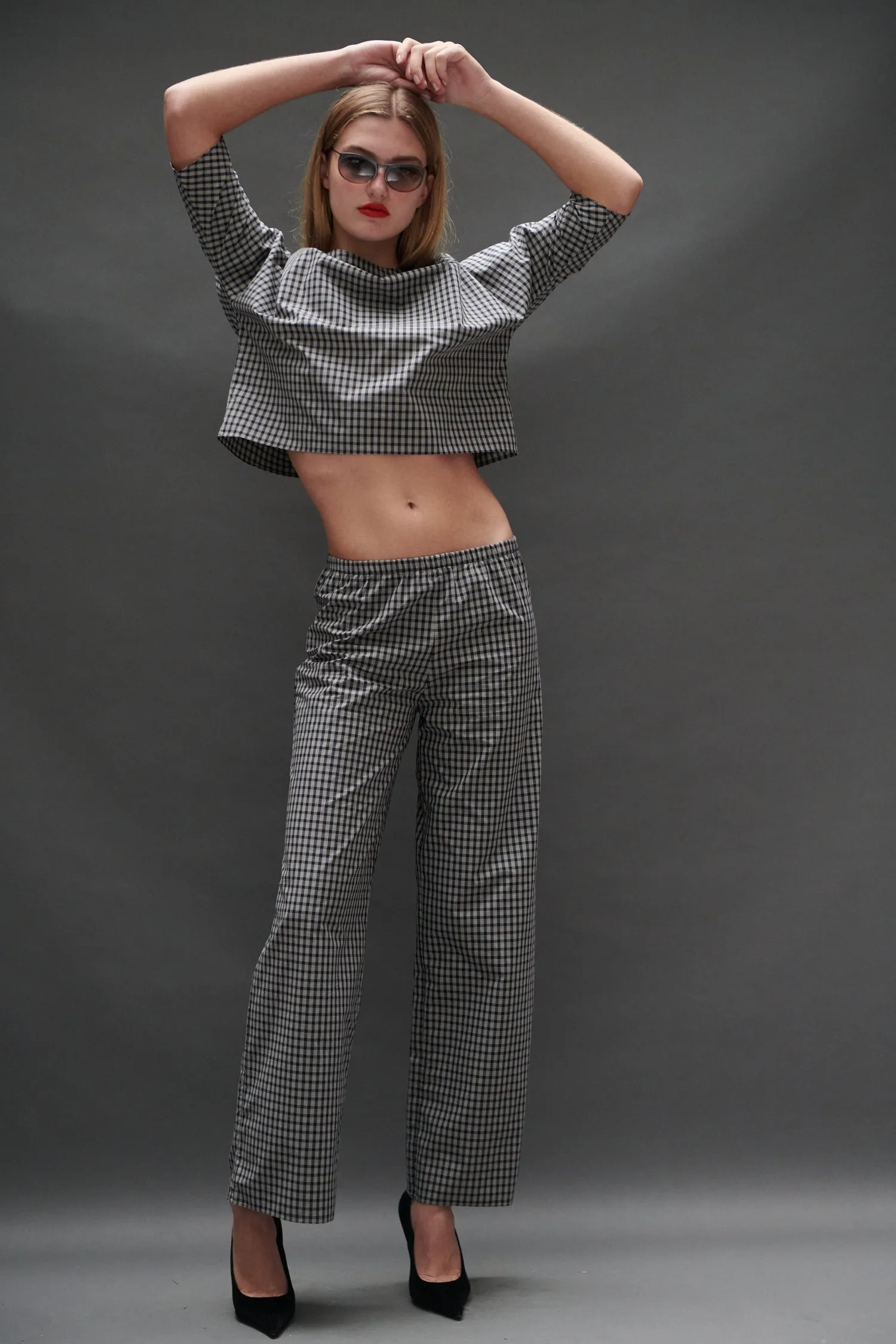 Erin Pant in Black Tartan sold by Batsheva