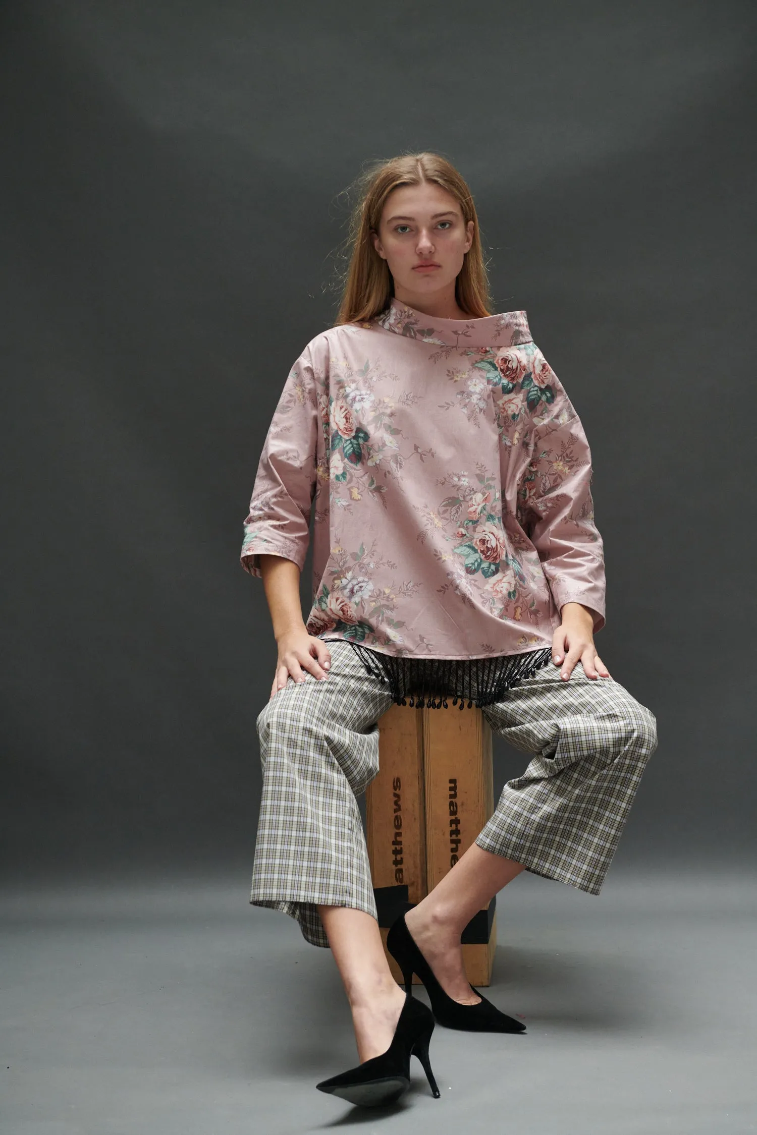 Abigail Coatdress in Rose Upholstery with Beaded Trim sold by Batsheva product image thumbnail 3